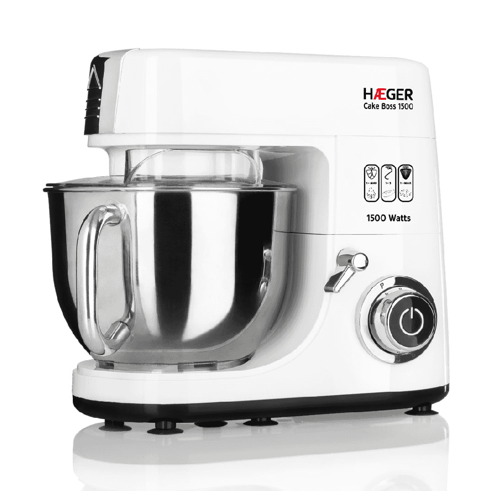 Haeger – Batidora amasadora profesional Haeger Cake Boss 1500W 6 Litros.