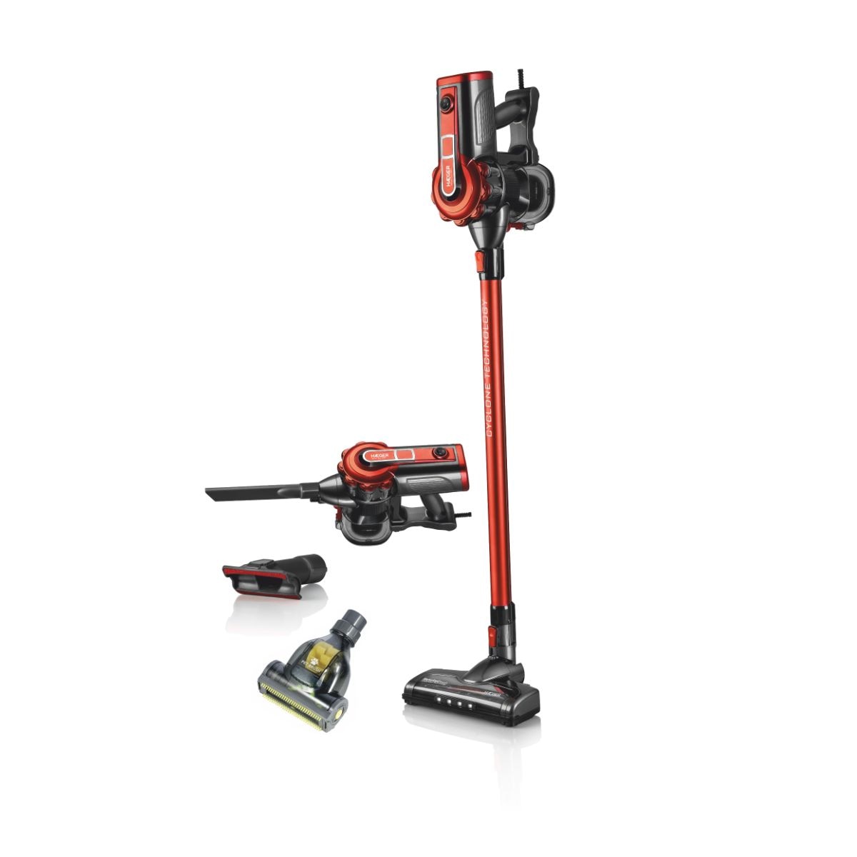 Aspirador de escoba Haeger Venus Plus 600 0,6 litros 600 W con filtro ciclónico - Rojo Rojo-2