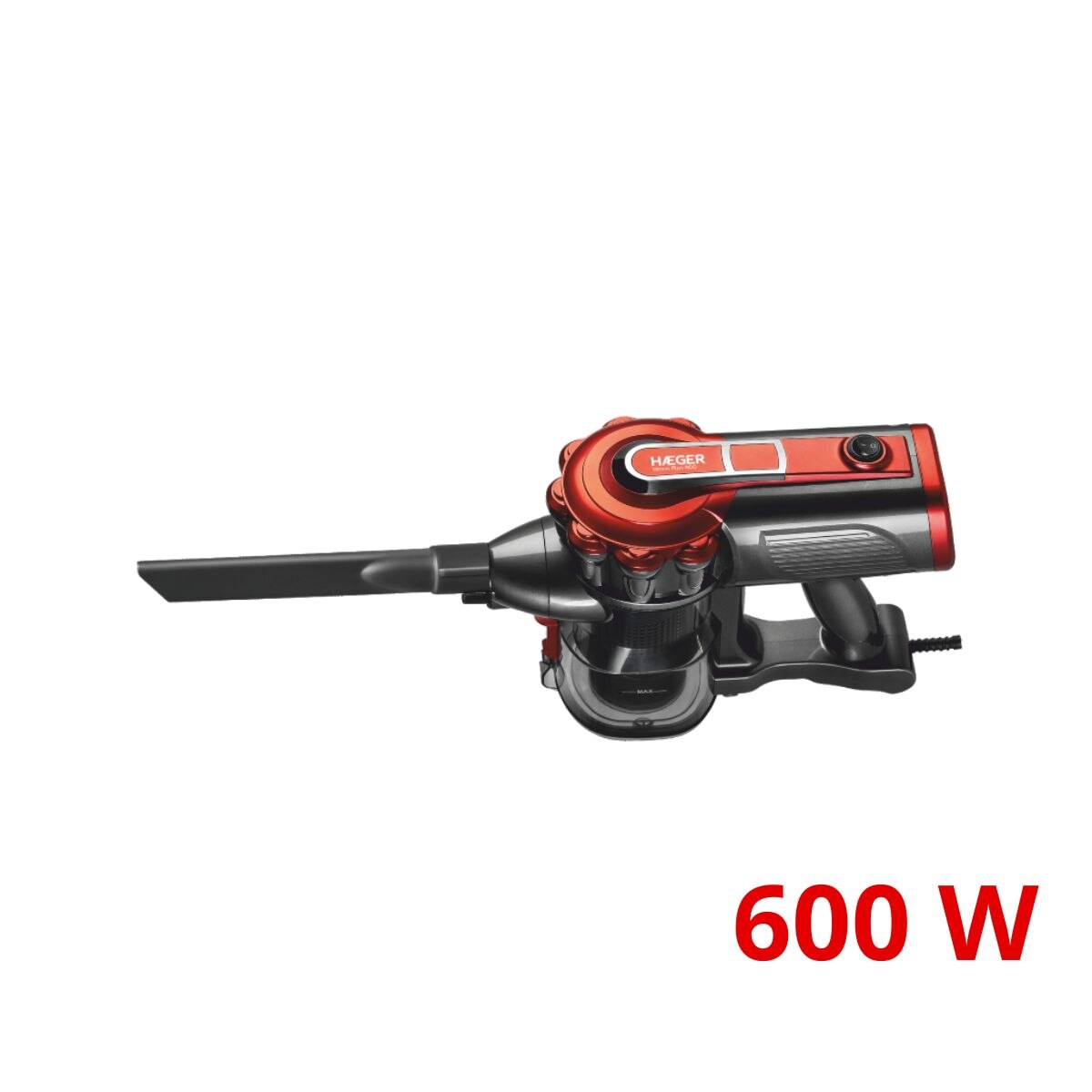 Aspirador de escoba Haeger Venus Plus 600 0,6 litros 600 W con filtro ciclónico - Rojo Rojo-3