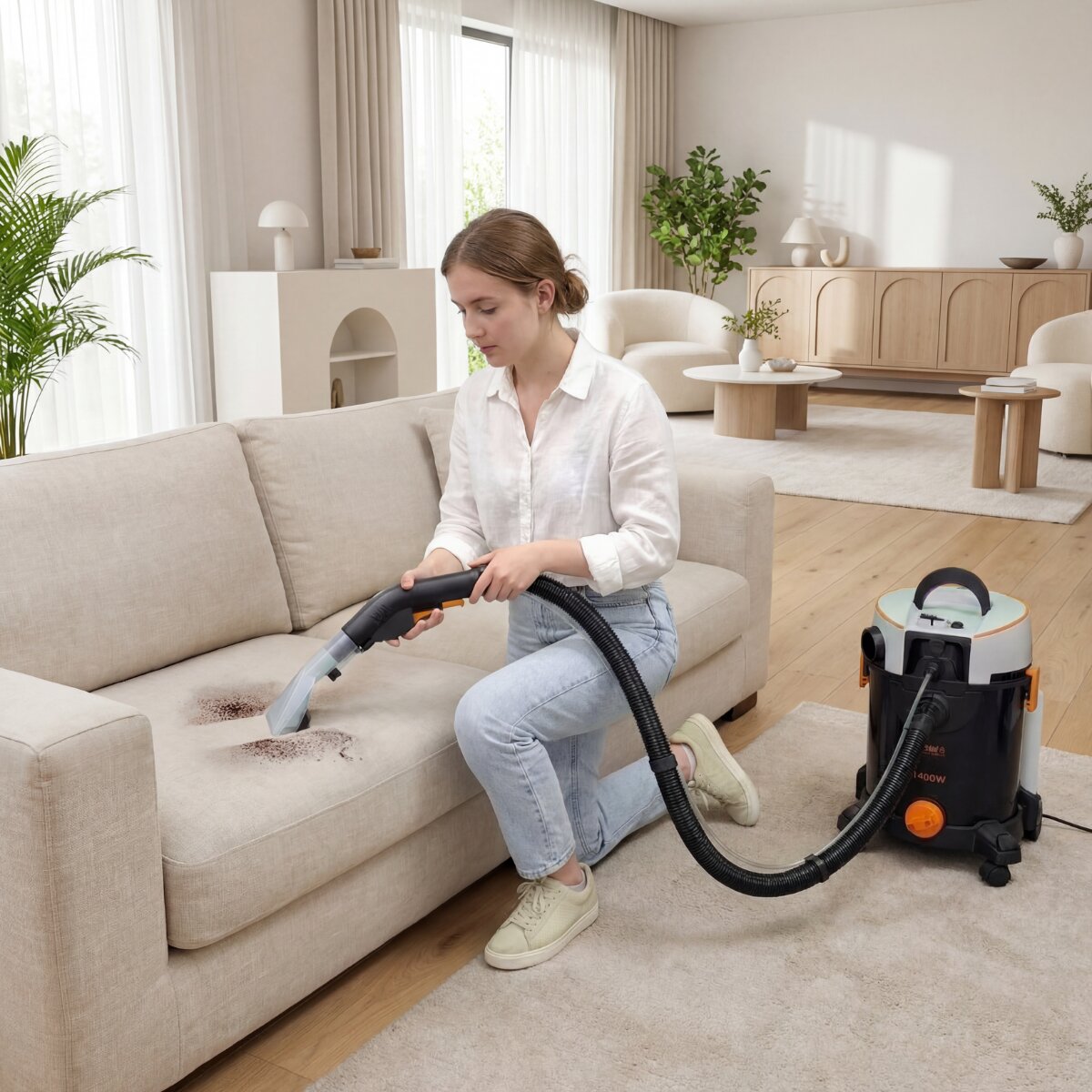 Aspirador Extractor HAEGER Ultra Clean 1400W – Aspira y Lava, Alfombras, Tapicerías - Negro Negro-4