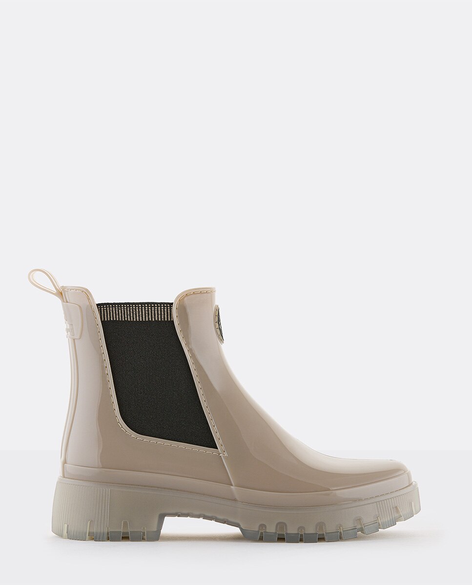 Imagem 0 de Botins Chelsea de Chuva Vegan CAROLINA 03 em Bege