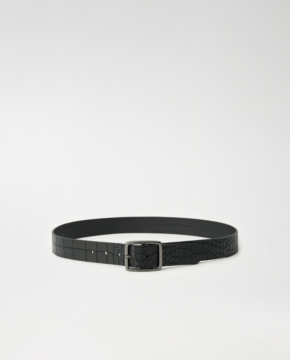 Cinturon de mujer en piel con efecto texturado · Salsa Jeans · El