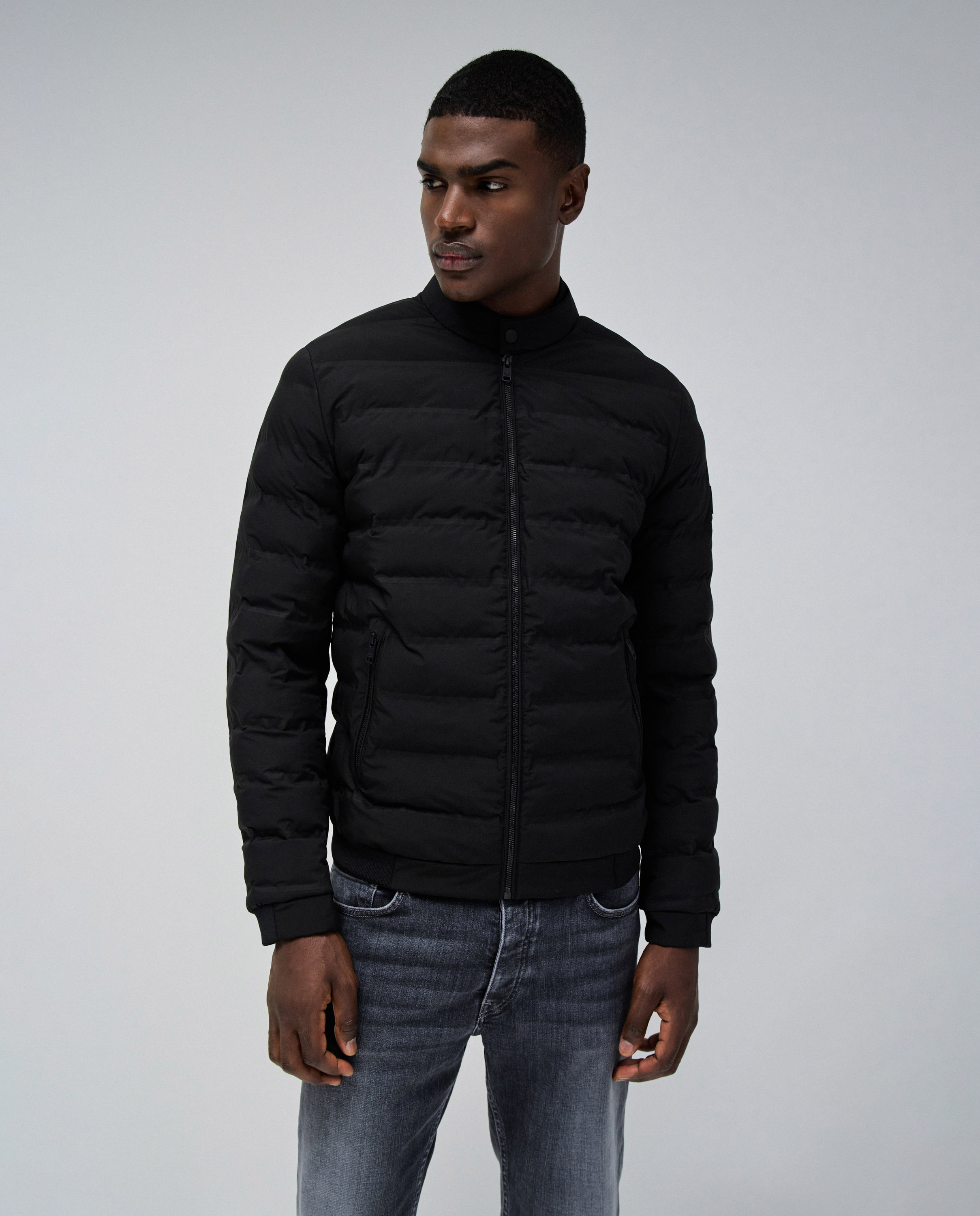 Abrigo acolchado con bolsillos de hombre - Salsa Jeans - Negro Negro-1