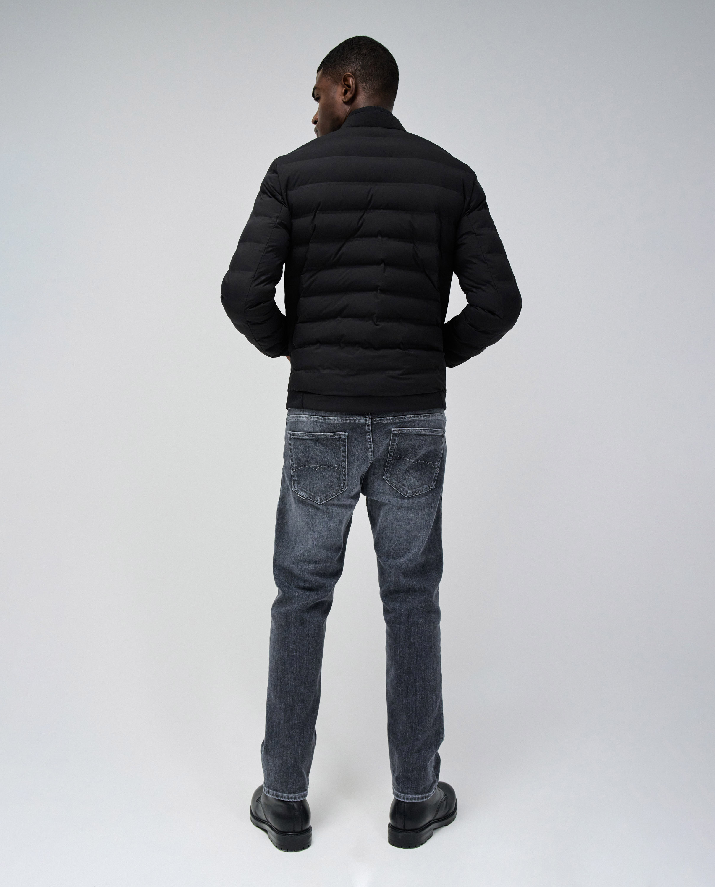 Abrigo acolchado con bolsillos de hombre - Salsa Jeans - Negro Negro-3