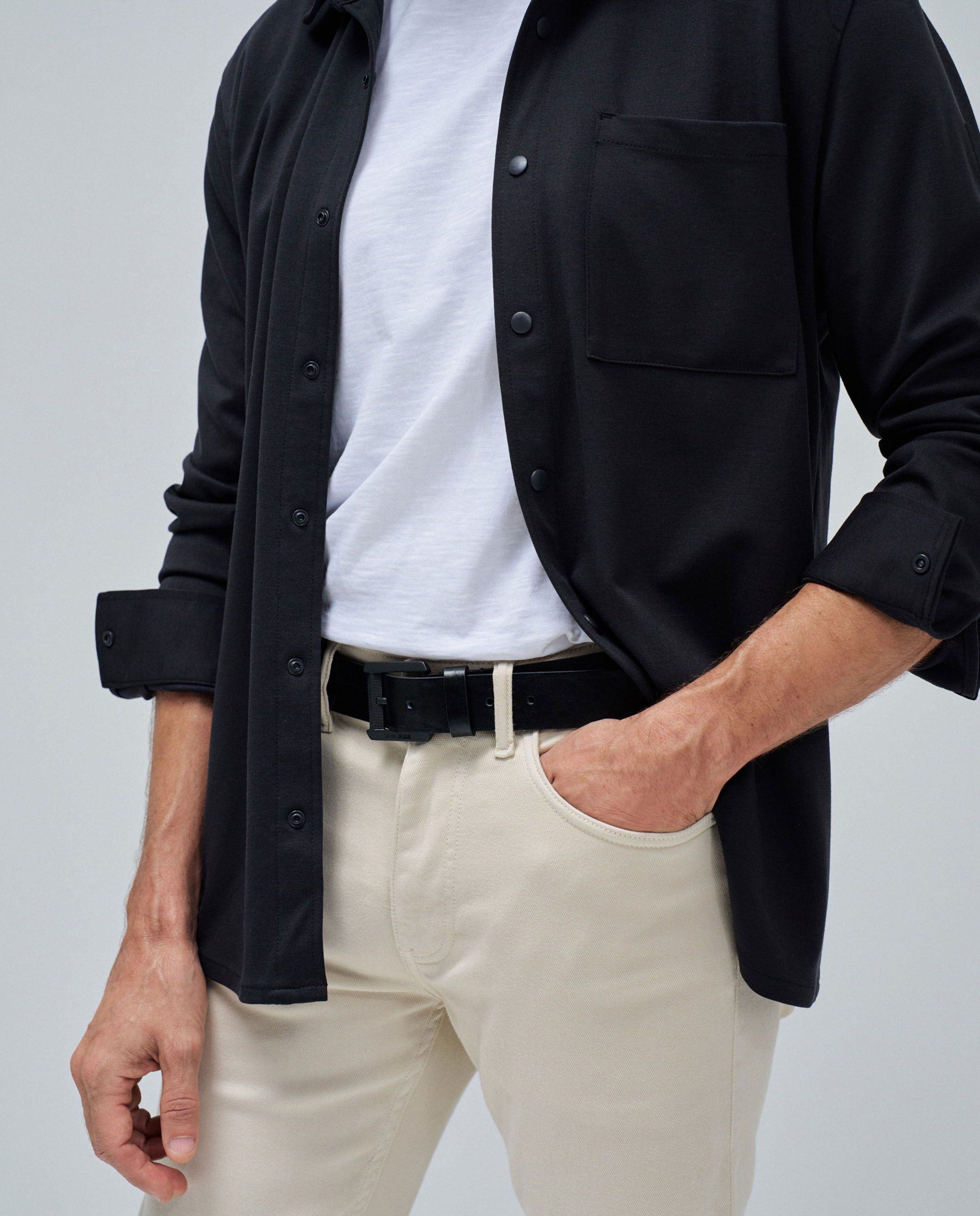 Cinturón de hombre de cuero - Salsa Jeans - Negro Negro-2