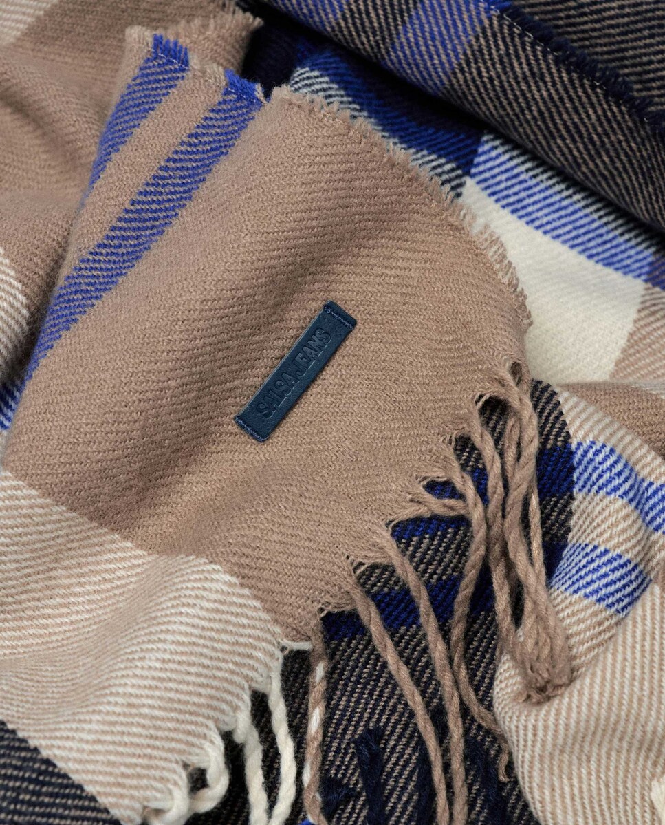 Bufanda de hombre con estampado de cuadros · Salsa Jeans · El - Main Image