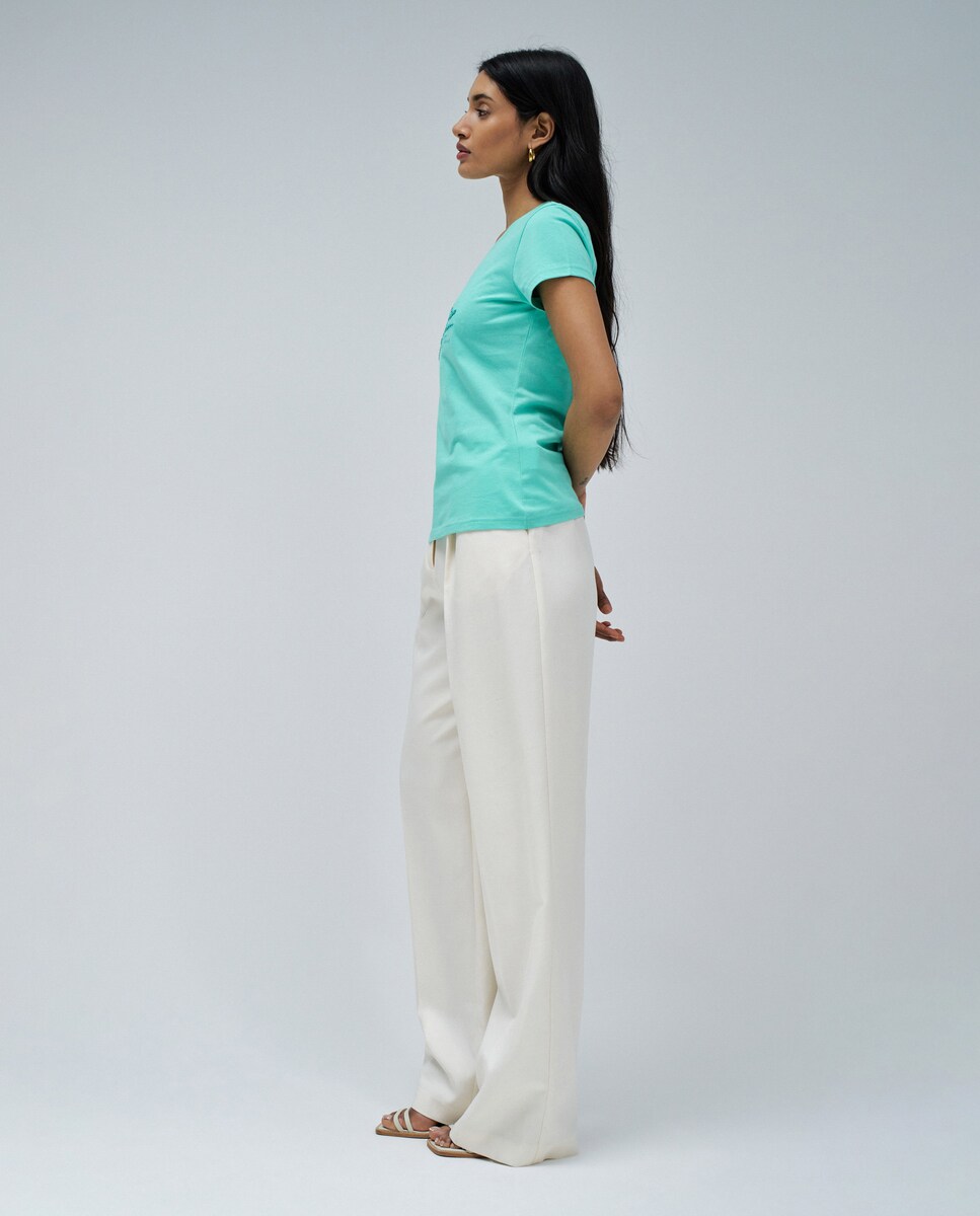 Camiseta de mujer de algodón con logo · Salsa Jeans · El Corte Inglés