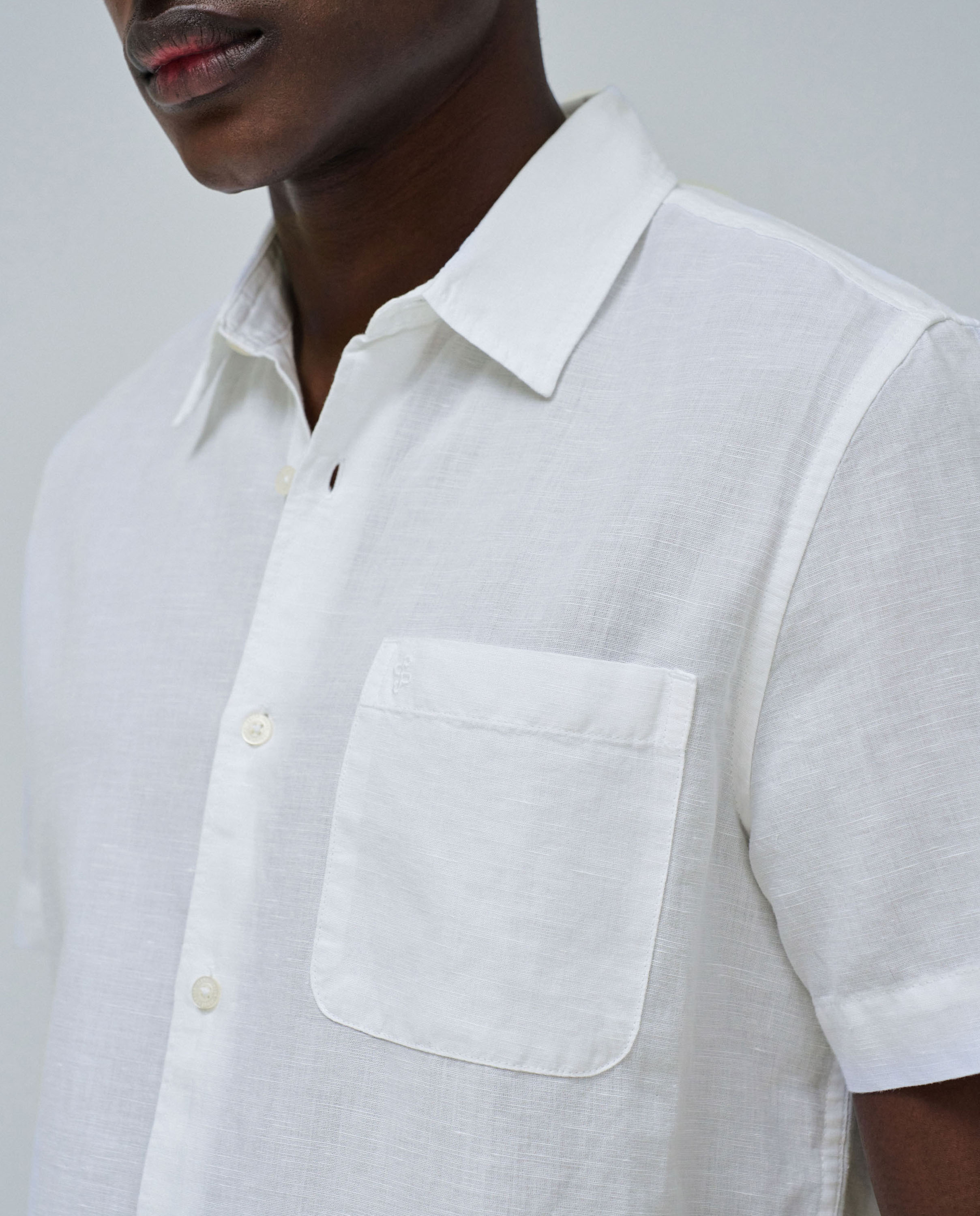 Camisa de hombre de lino - Salsa Jeans - Blanco Blanco-4