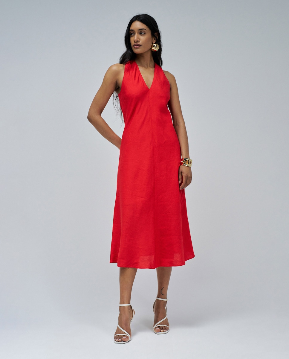 Vestido midi de lino · Salsa Jeans · El Corte Inglés
