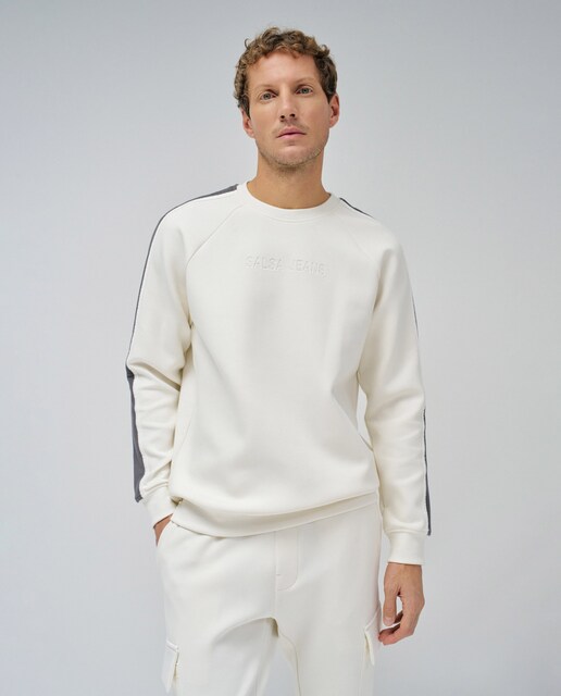 Imagen 0 de Sudadera de hombre con rayas en las mangas