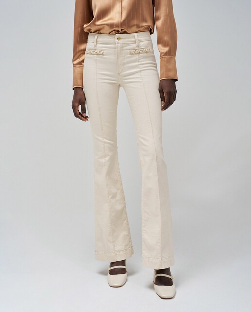Imagen 0 de Vaquero campana de mujer Destiny push up flare de tiro medio