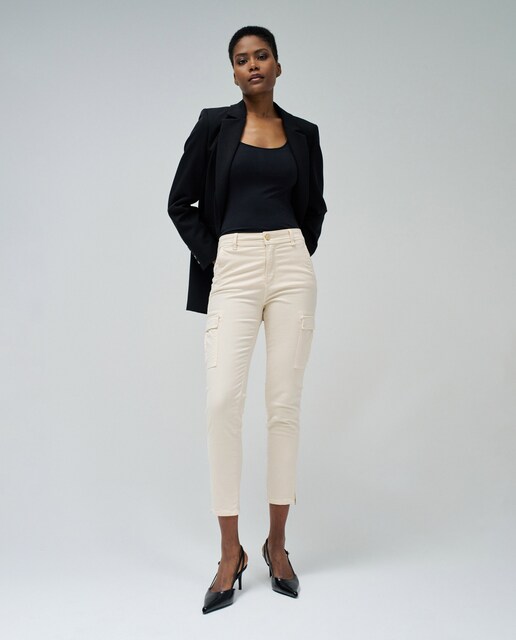 Imagen 0 de Vaquero pitillo de mujer Faith push in cropped skinny estilo cargo