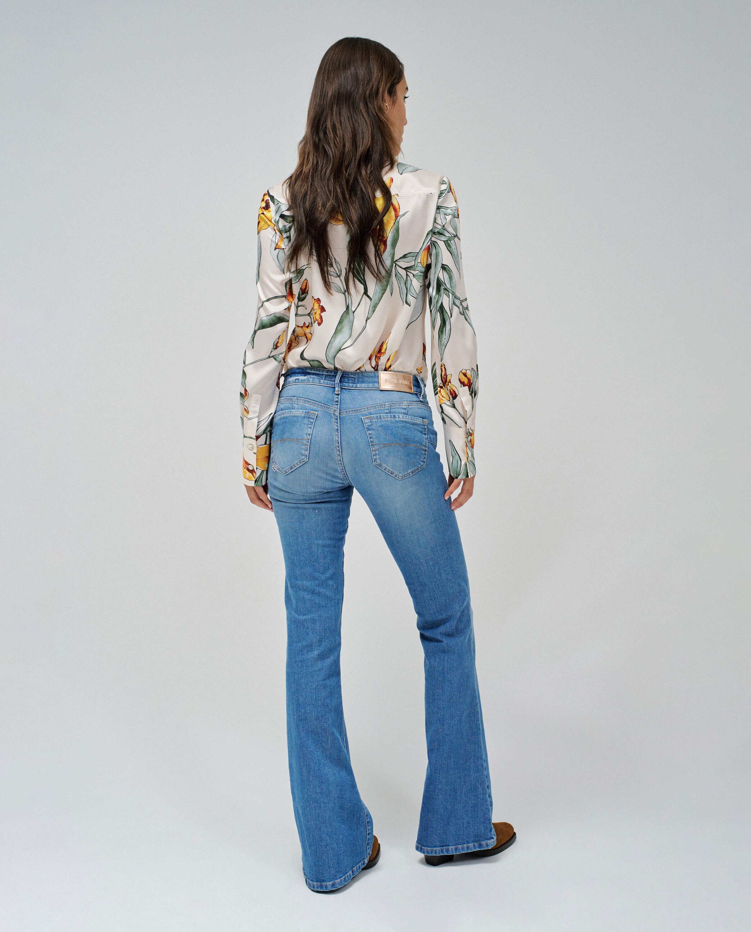 Vaquero de mujer wonder push up flare - Salsa Jeans - Azul Azul-3