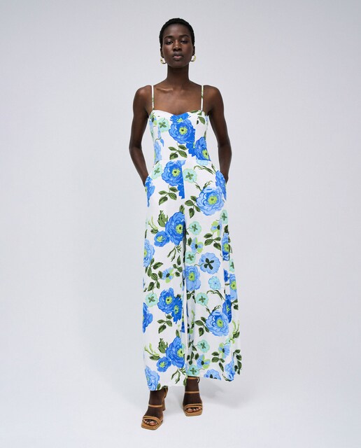 Imagen 0 de Mono de tirantes con estampado floral