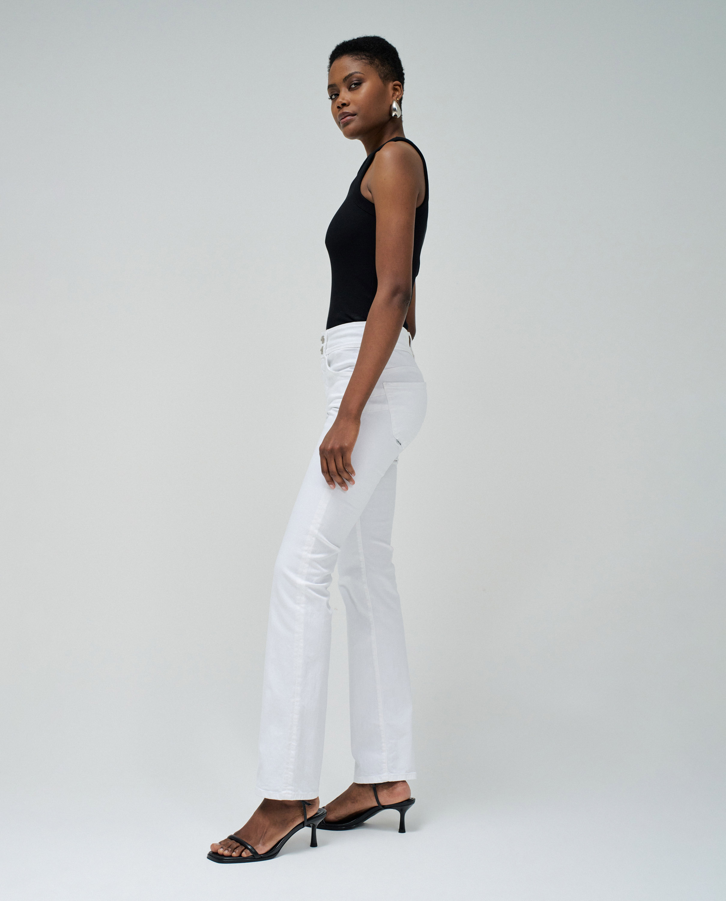 Vaqueros secret push in straight de mujer - Salsa Jeans - Blanco Blanco-2