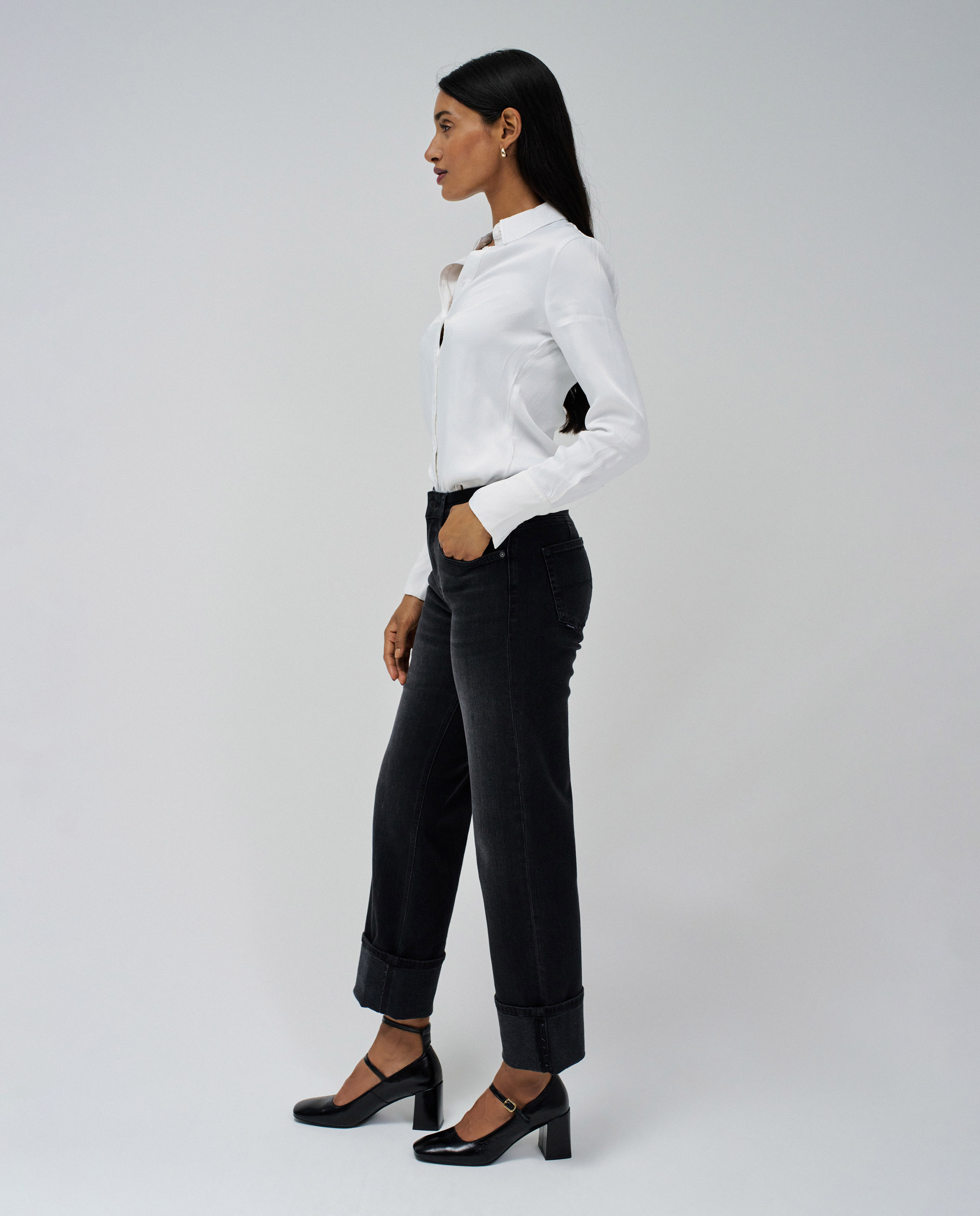 Vaqueros true straight de mujer - Salsa Jeans - Negro Negro-2