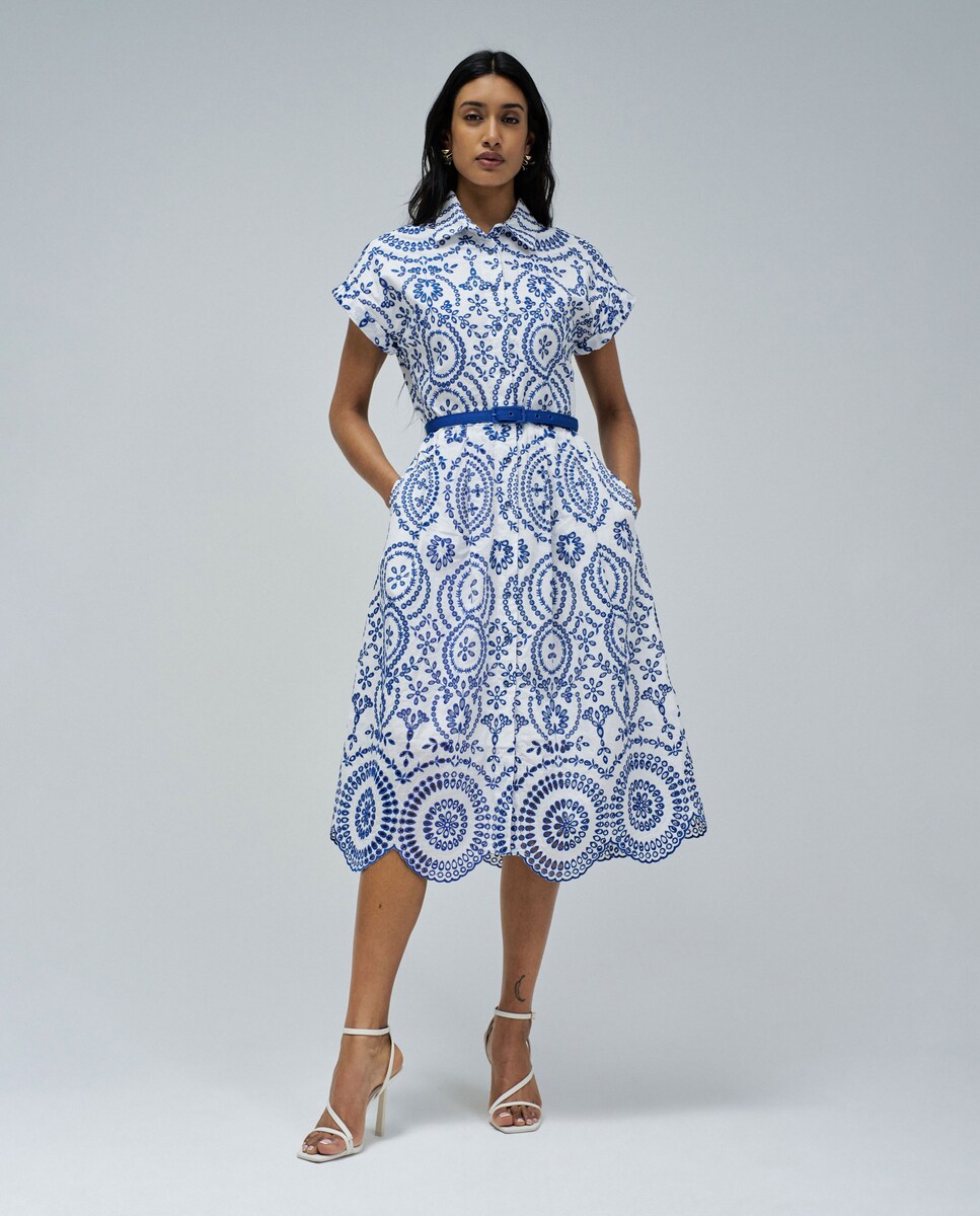 Vestido camisero con bordado inglés · Salsa Jeans · El Corte Inglés