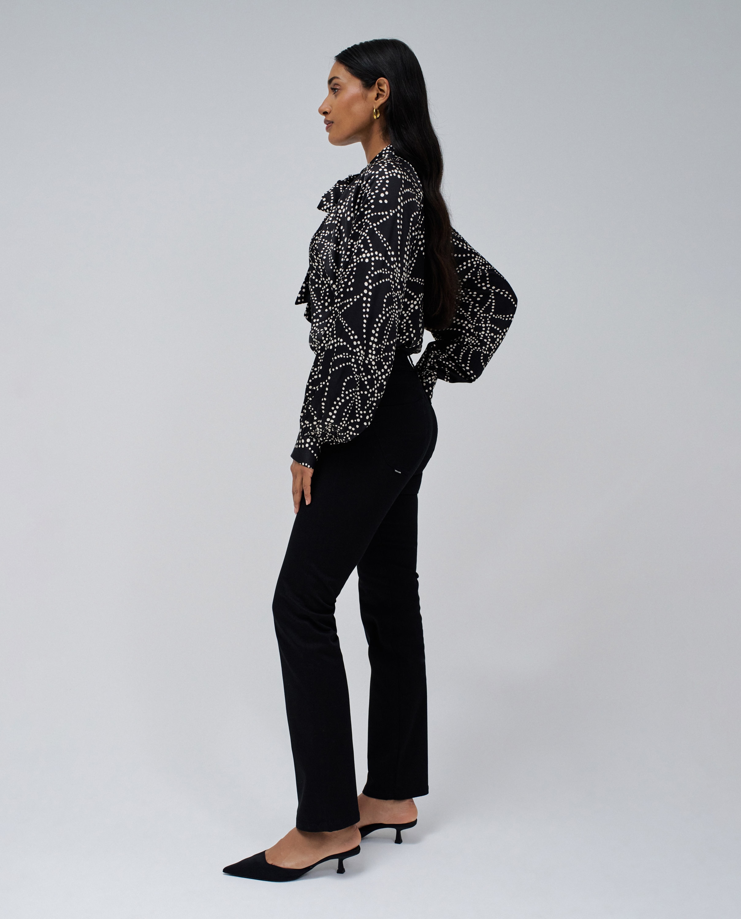Vaqueros secret push in rectos de mujer - Salsa Jeans - Negro Negro-2