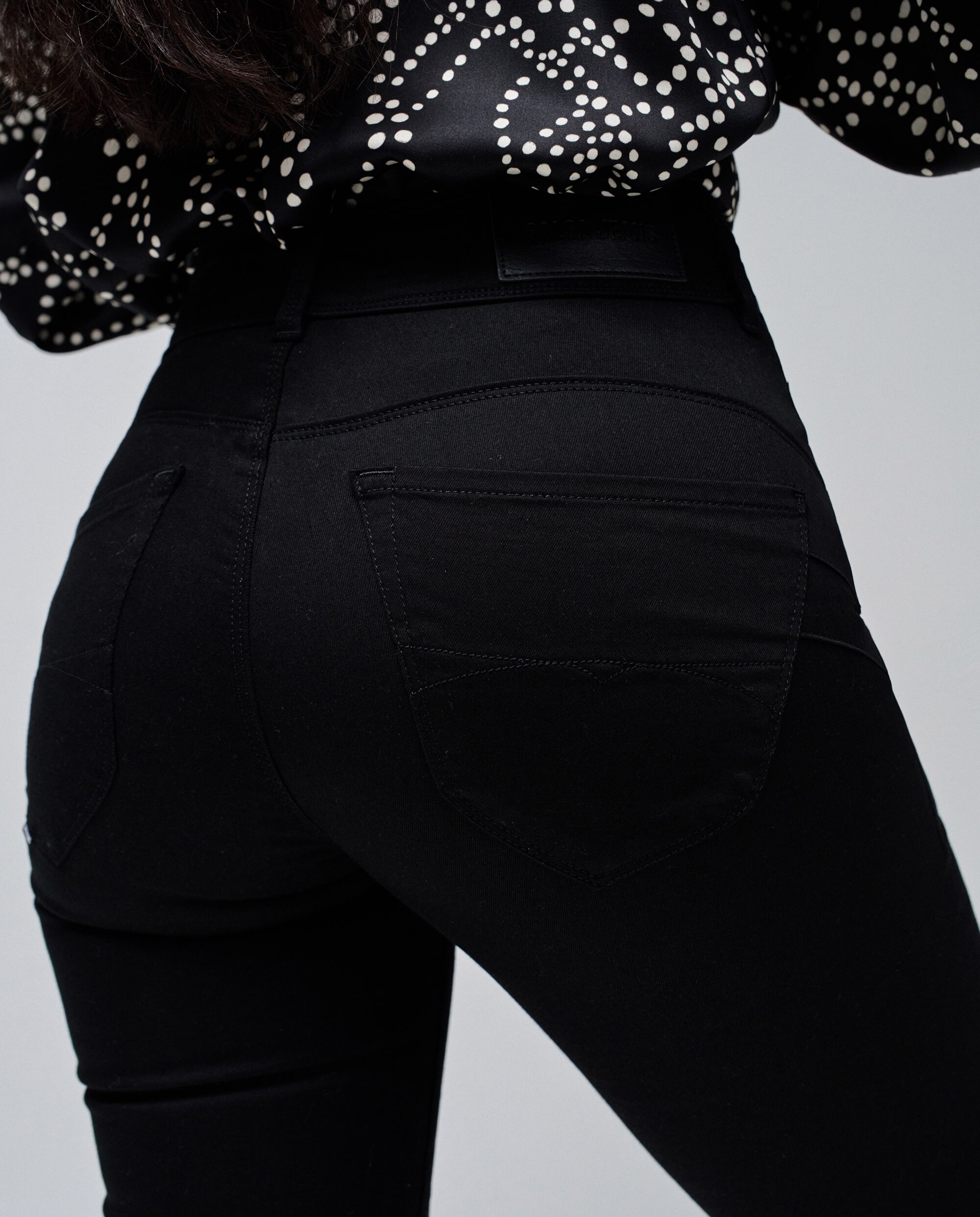Vaqueros secret push in rectos de mujer - Salsa Jeans - Negro Negro-4