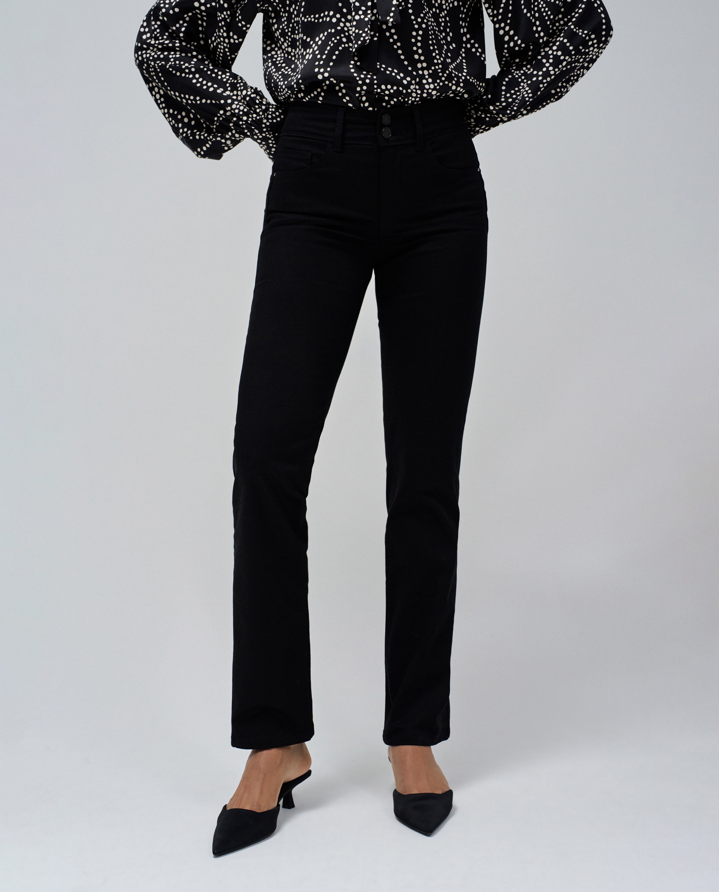 Vaqueros secret push in rectos de mujer - Salsa Jeans - Negro Negro-5
