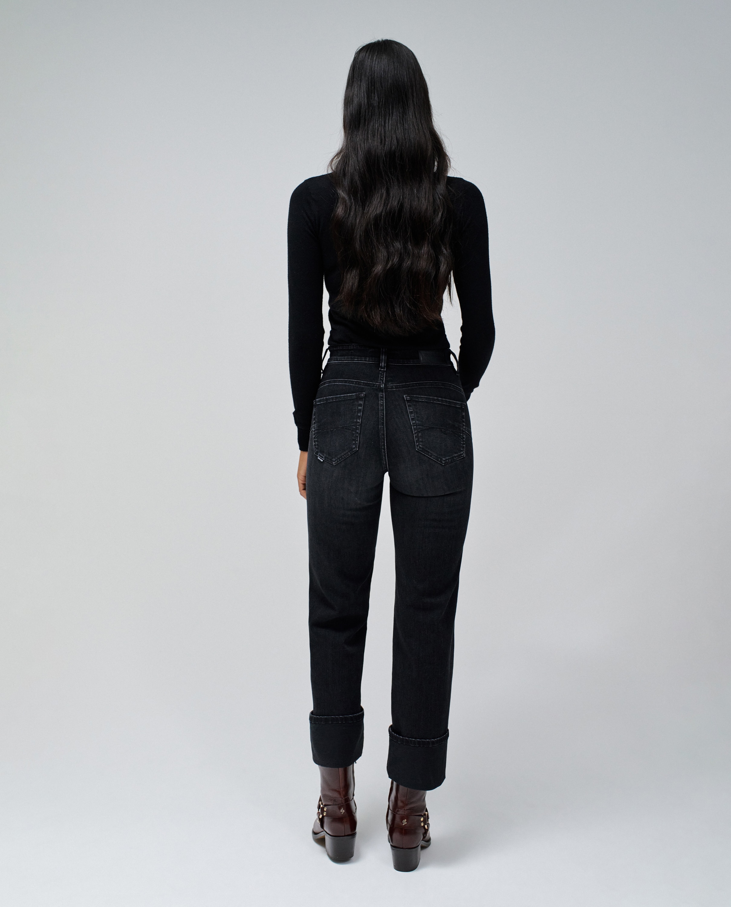 Vaqueros faith push in straight de mujer - Salsa Jeans - Negro Negro-3