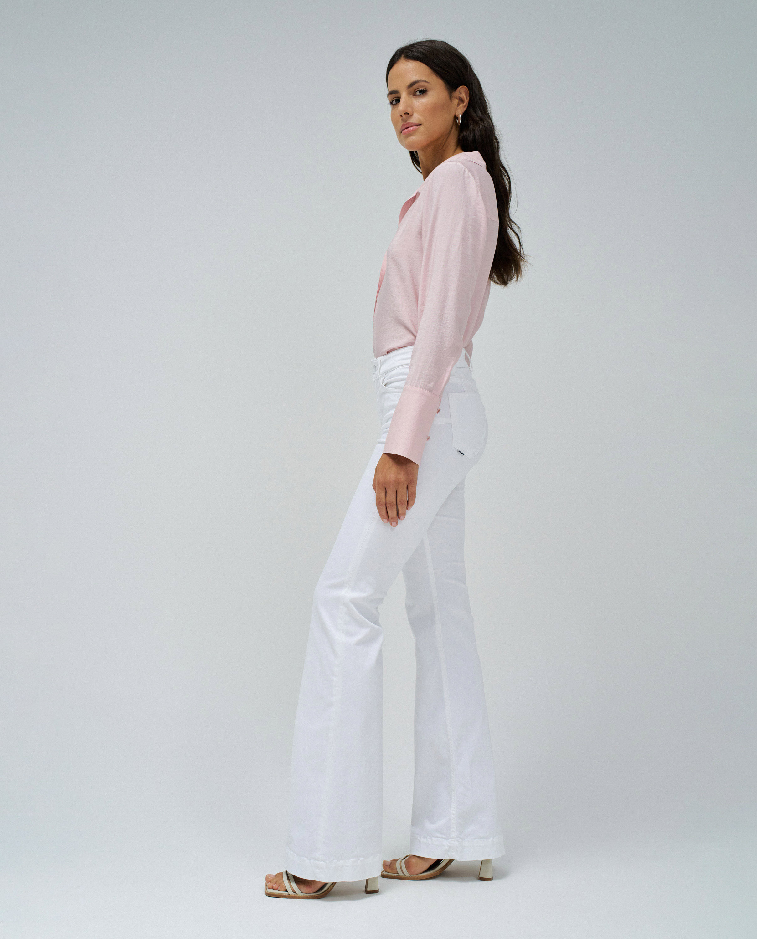 Vaqueros destiny push up flare de mujer - Salsa Jeans - Blanco Blanco-2