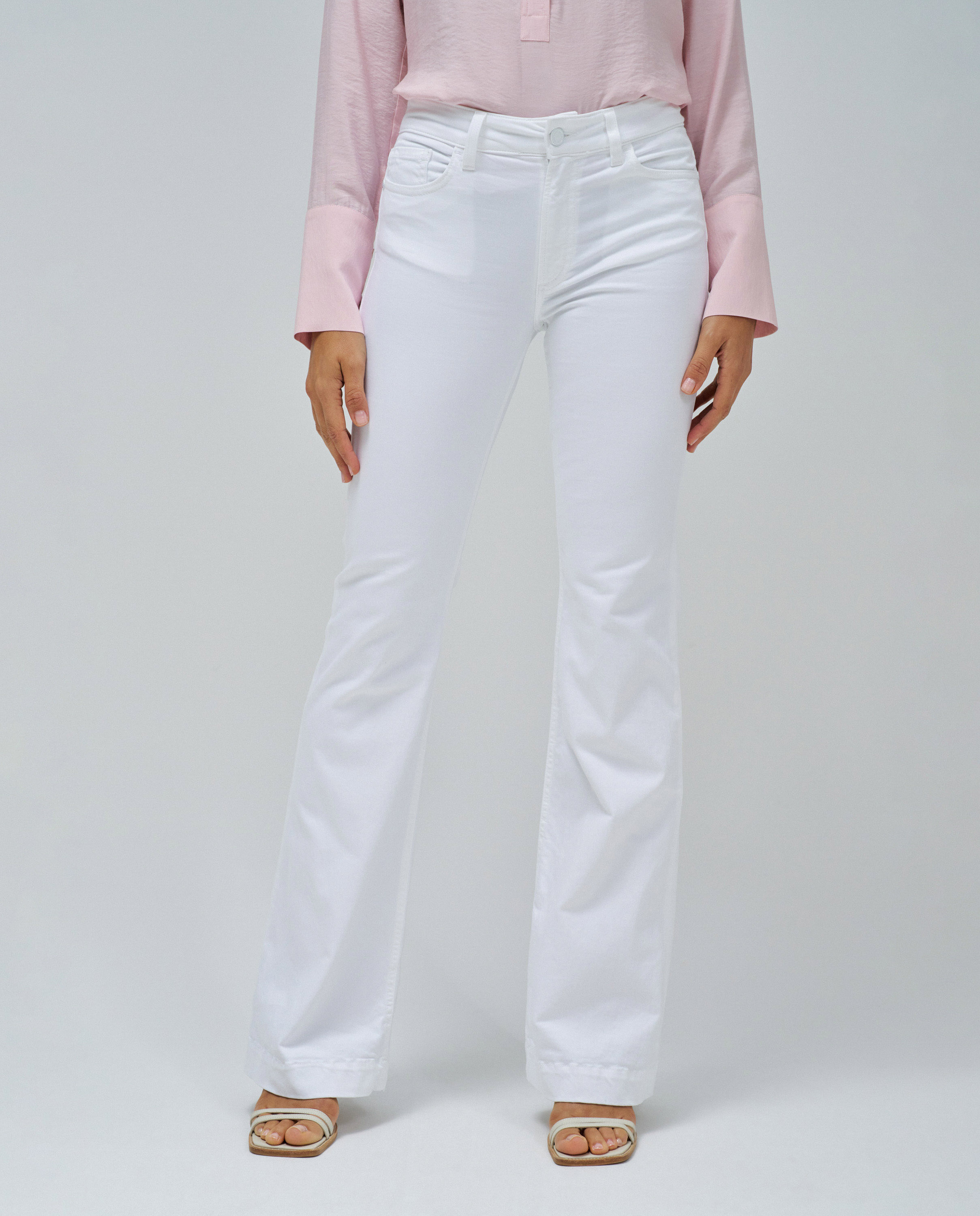 Vaqueros destiny push up flare de mujer - Salsa Jeans - Blanco Blanco-5
