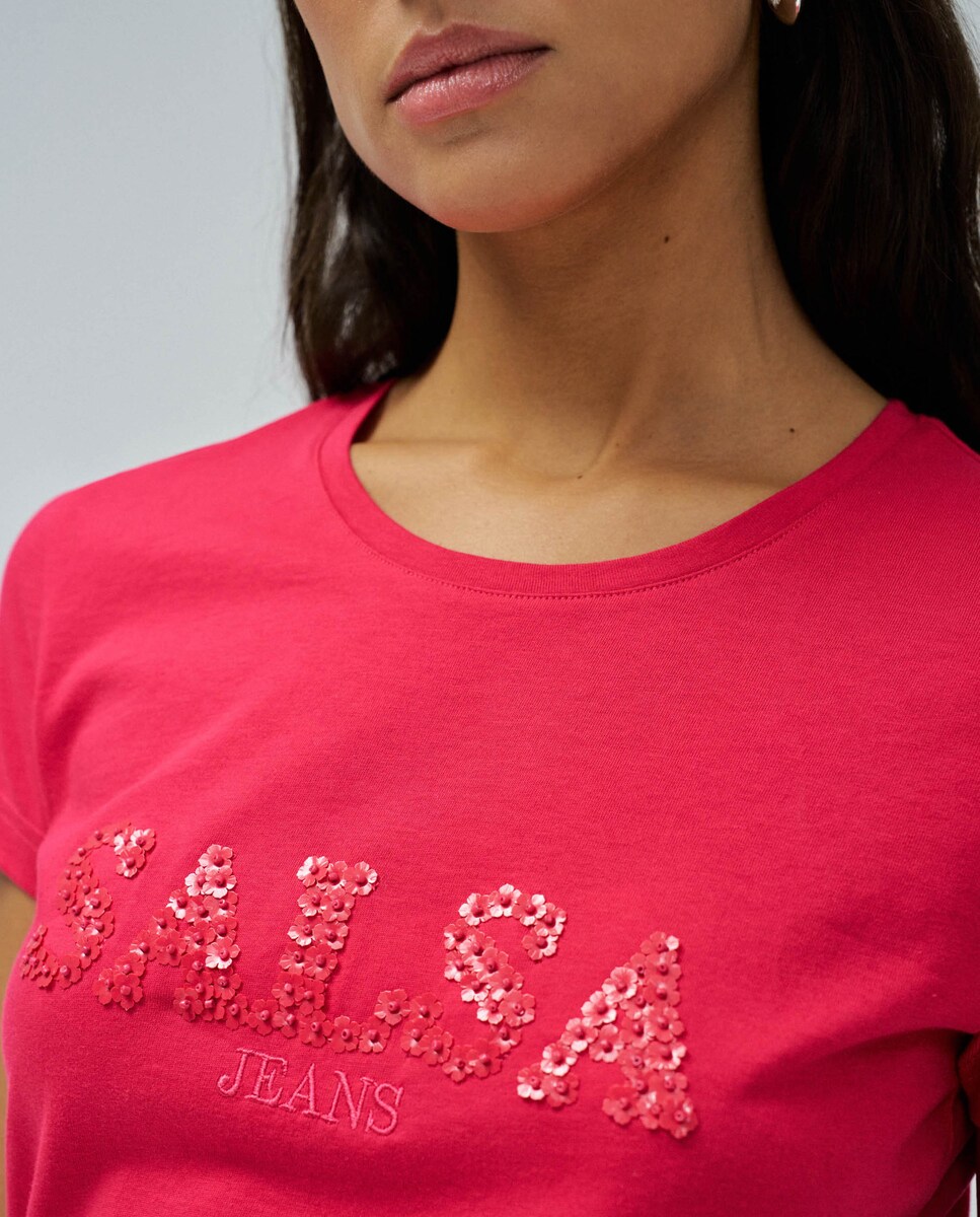 Camiseta de mujer de manga corta con branding · Salsa Jeans · El