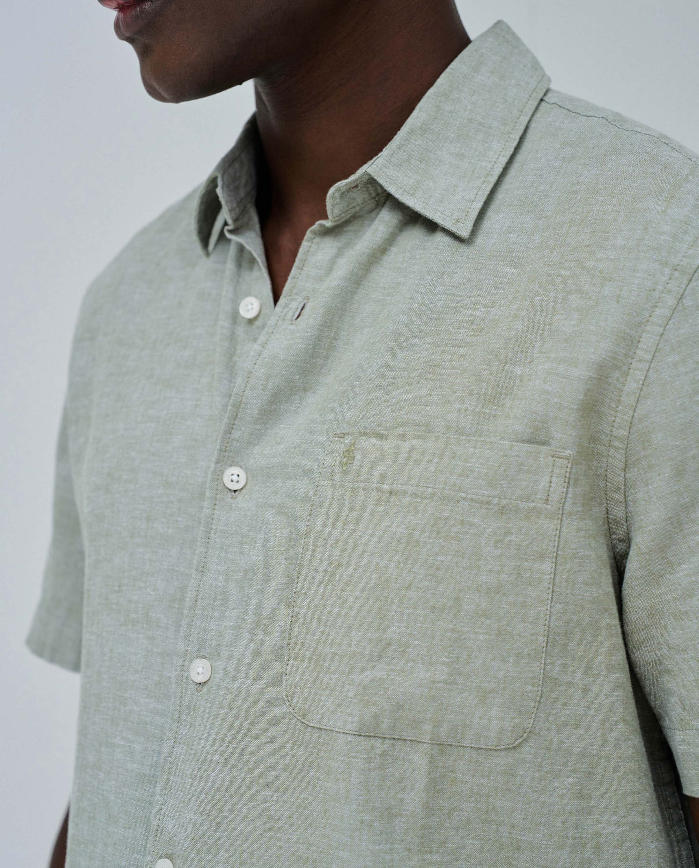 Camisa de hombre de lino - Salsa Jeans - Gris verdoso Gris verdoso-4