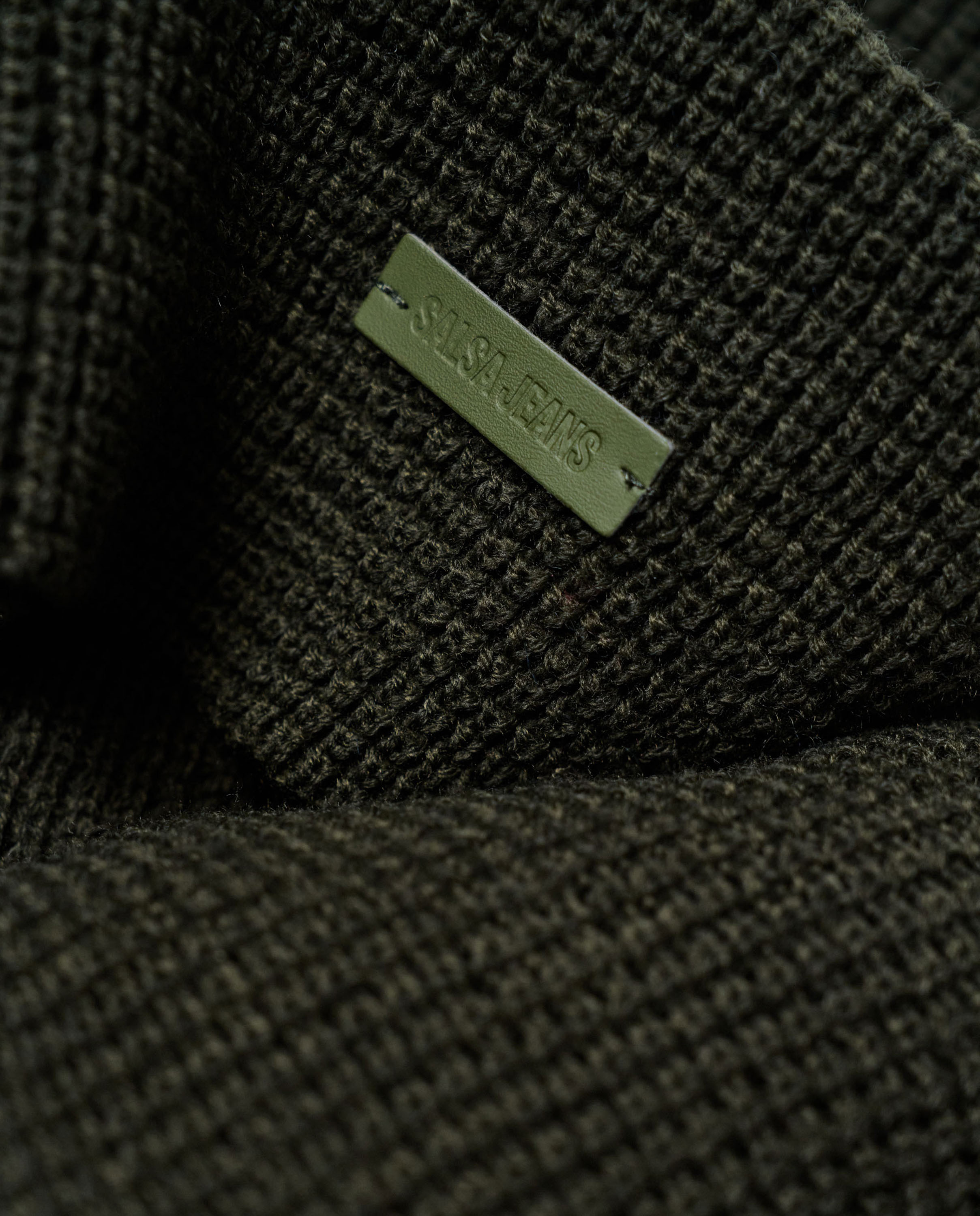 Bufanda de hombre de punto - Salsa Jeans - Verde oscuro Verde oscuro-4