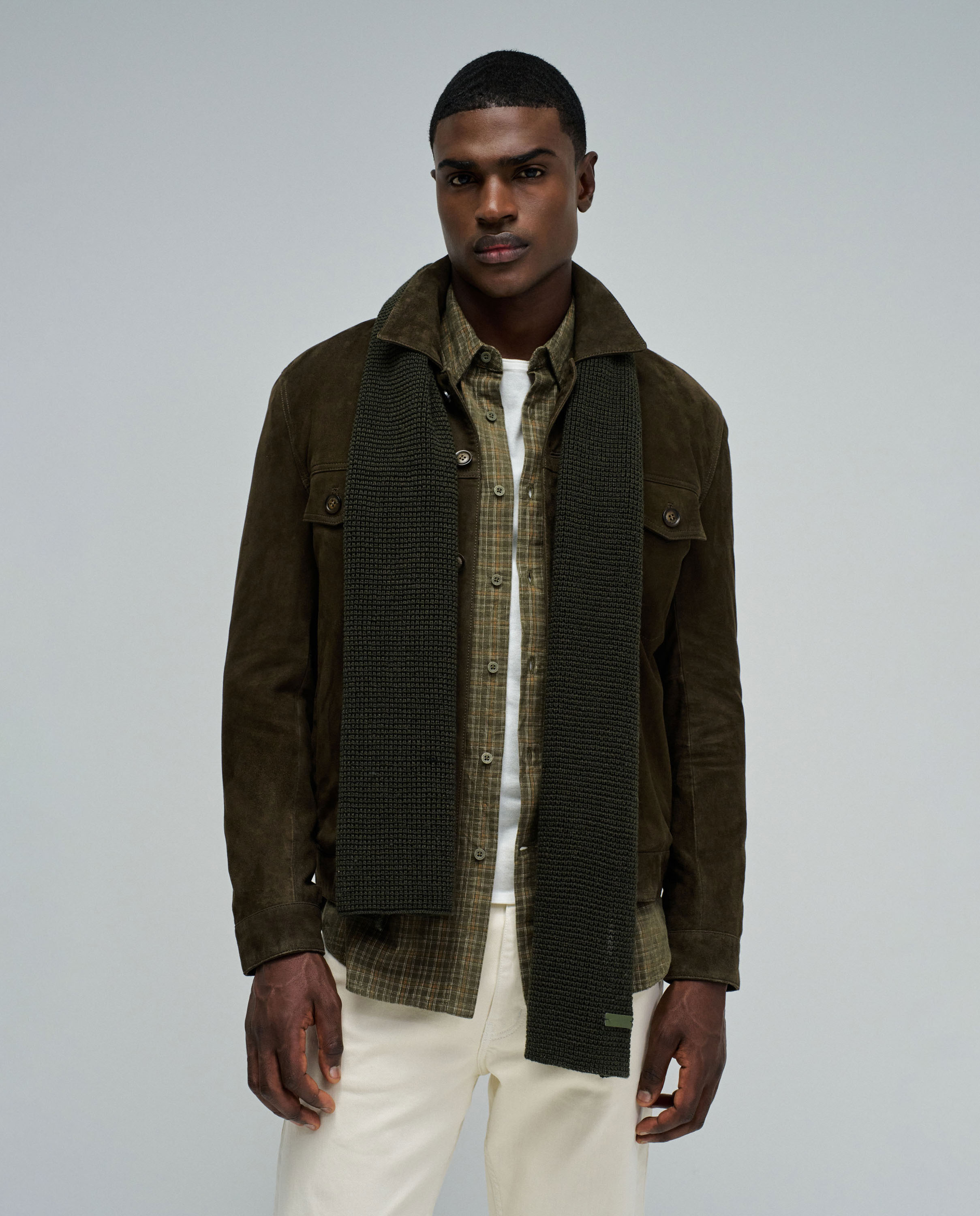 Bufanda de hombre de punto - Salsa Jeans - Verde oscuro Verde oscuro-2
