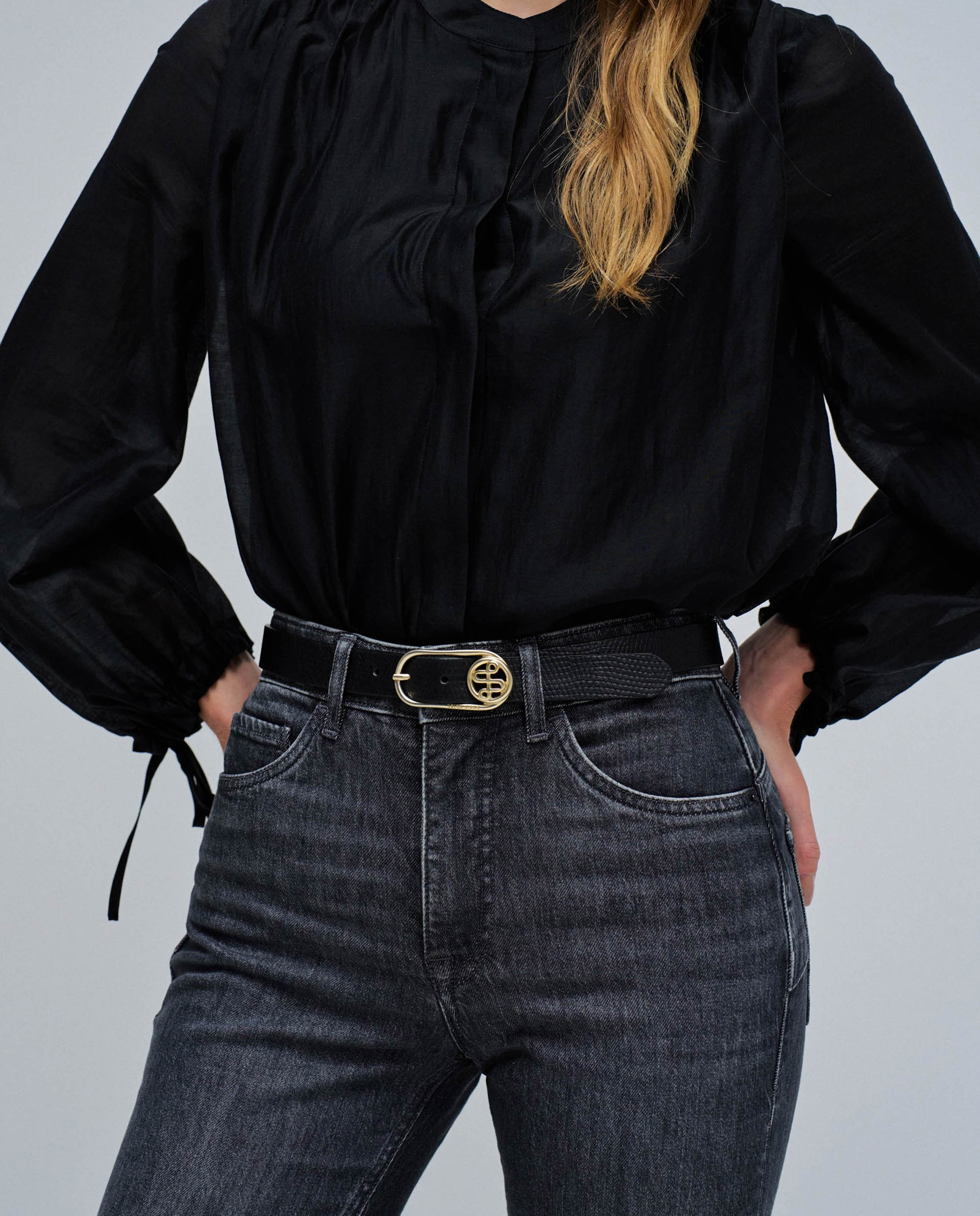 Imagen 2 de Cinturón de cuero de mujer - Salsa Jeans - Negro Negro