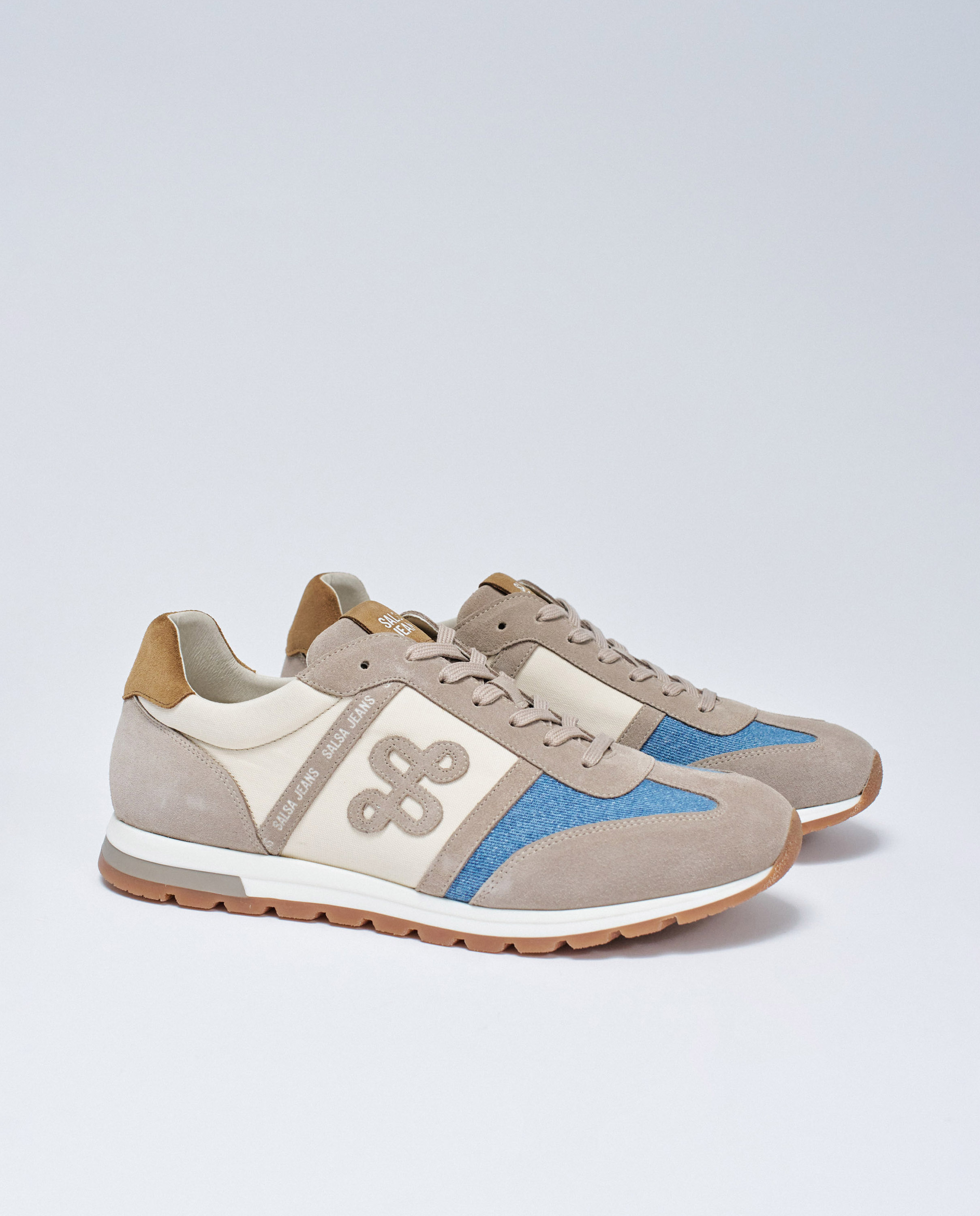 Zapatillas de hombre de piel - Salsa Jeans - Beige Beige-3