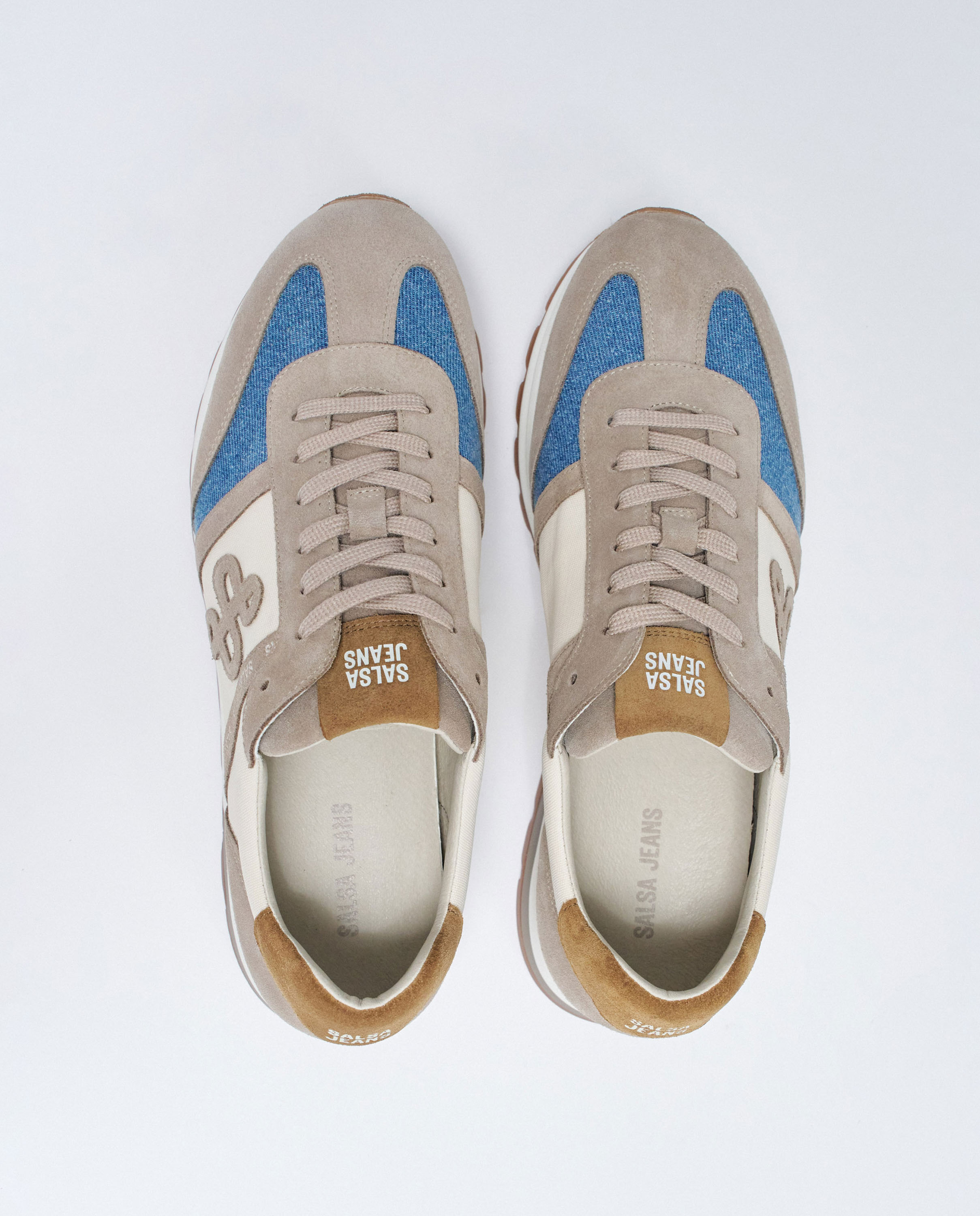 Zapatillas de hombre de piel - Salsa Jeans - Beige Beige-2