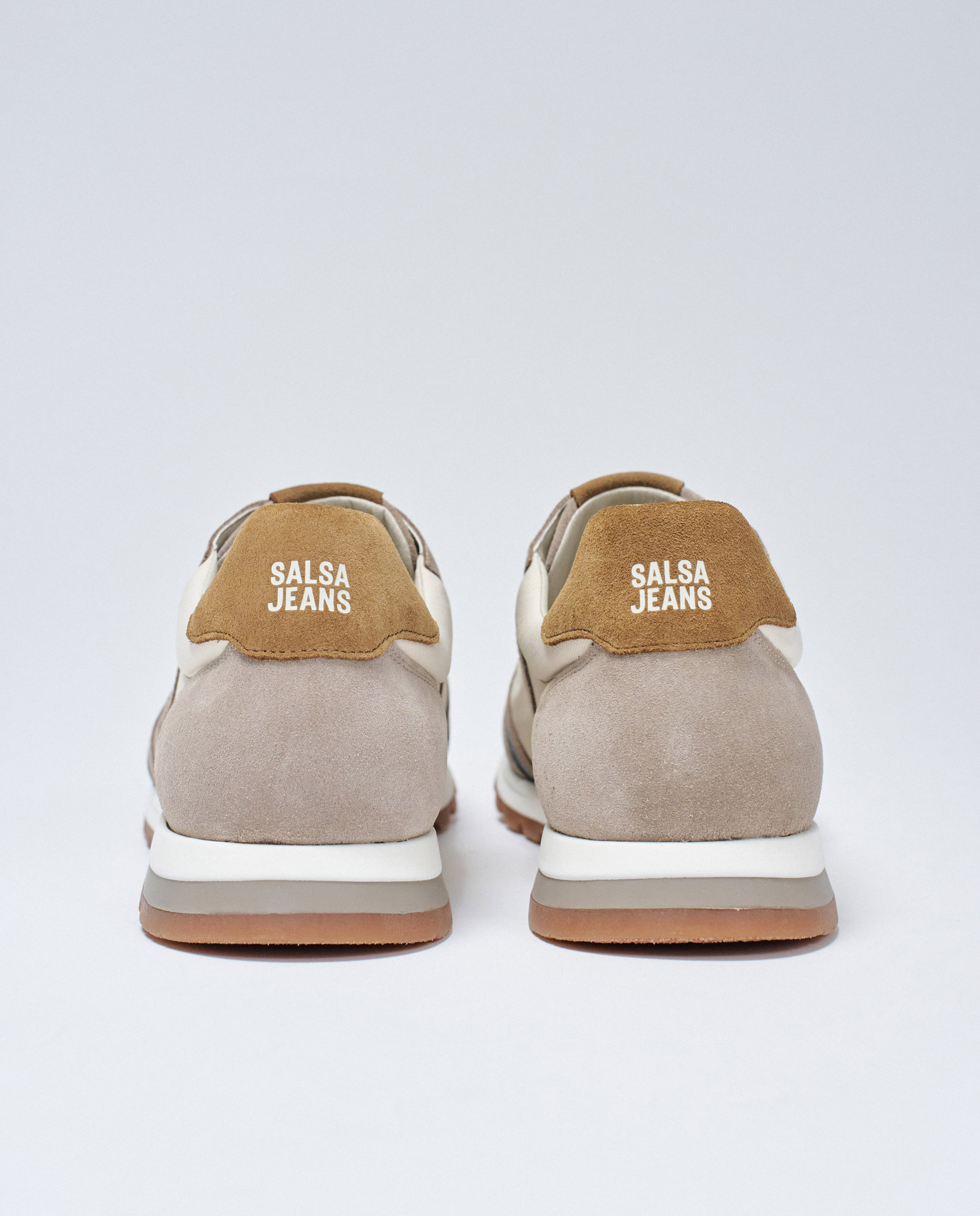 Zapatillas de hombre de piel - Salsa Jeans - Beige Beige-4