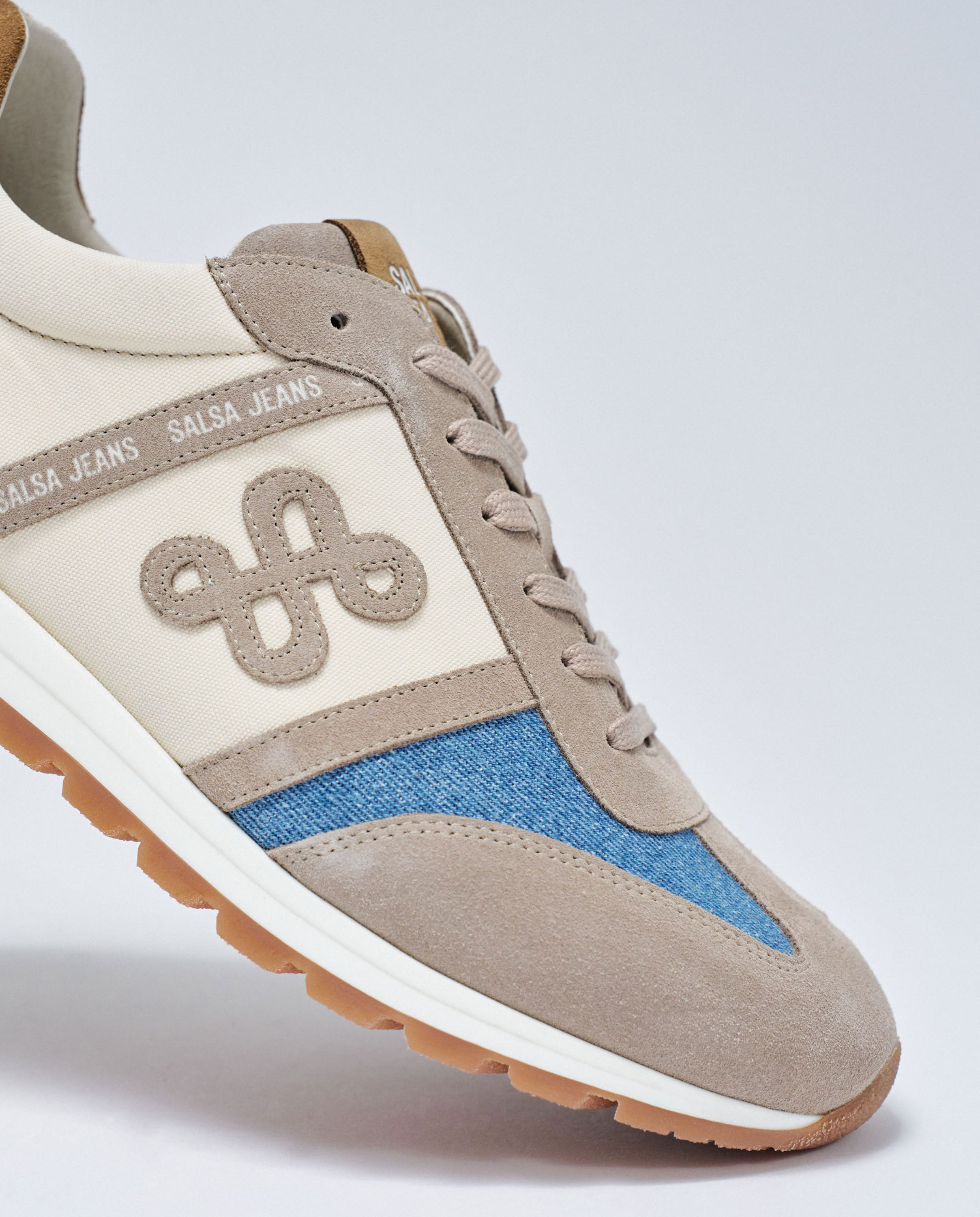 Zapatillas de hombre de piel - Salsa Jeans - Beige Beige-5