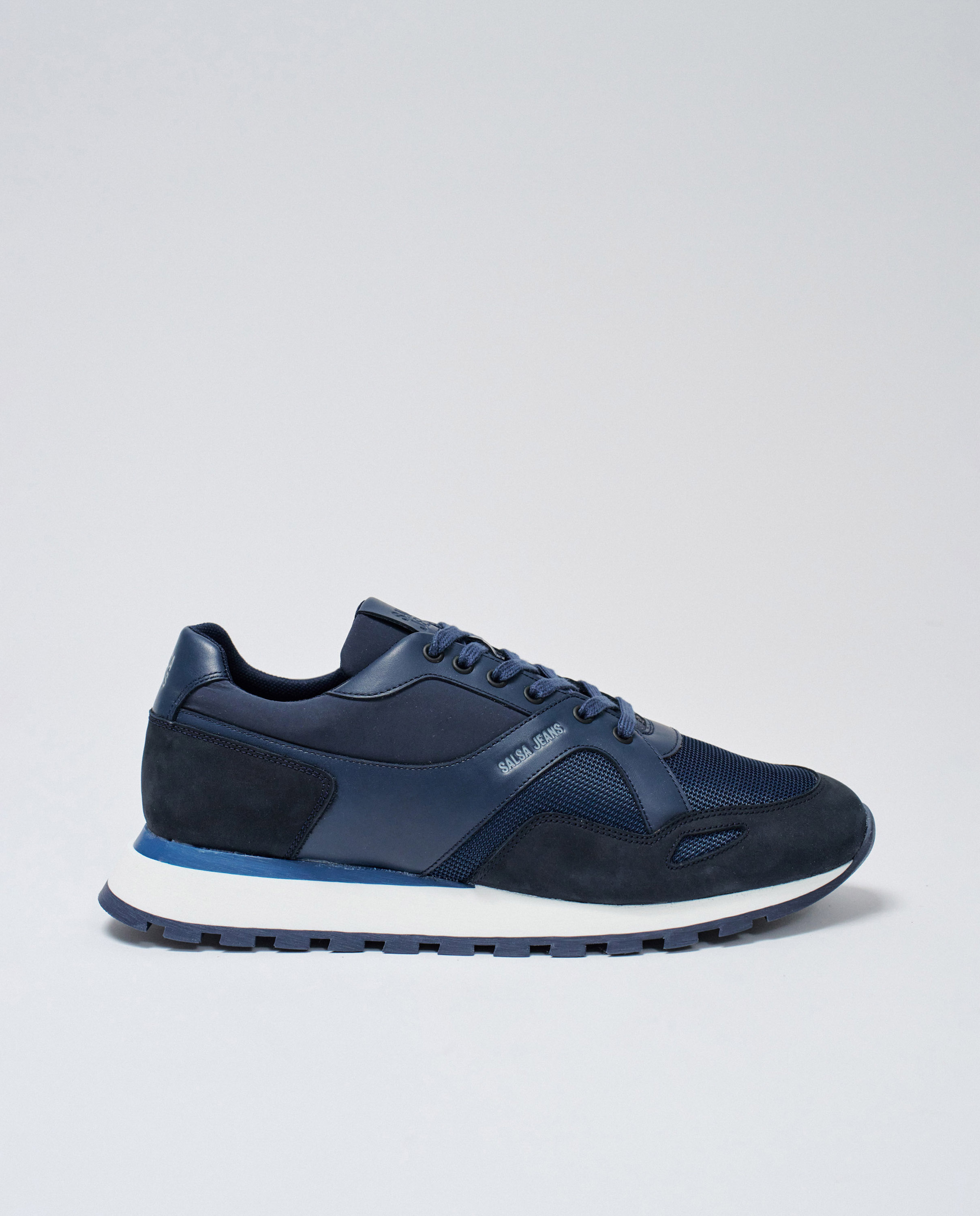 Imagen 0 de Zapatillas de hombre de piel Azul marino