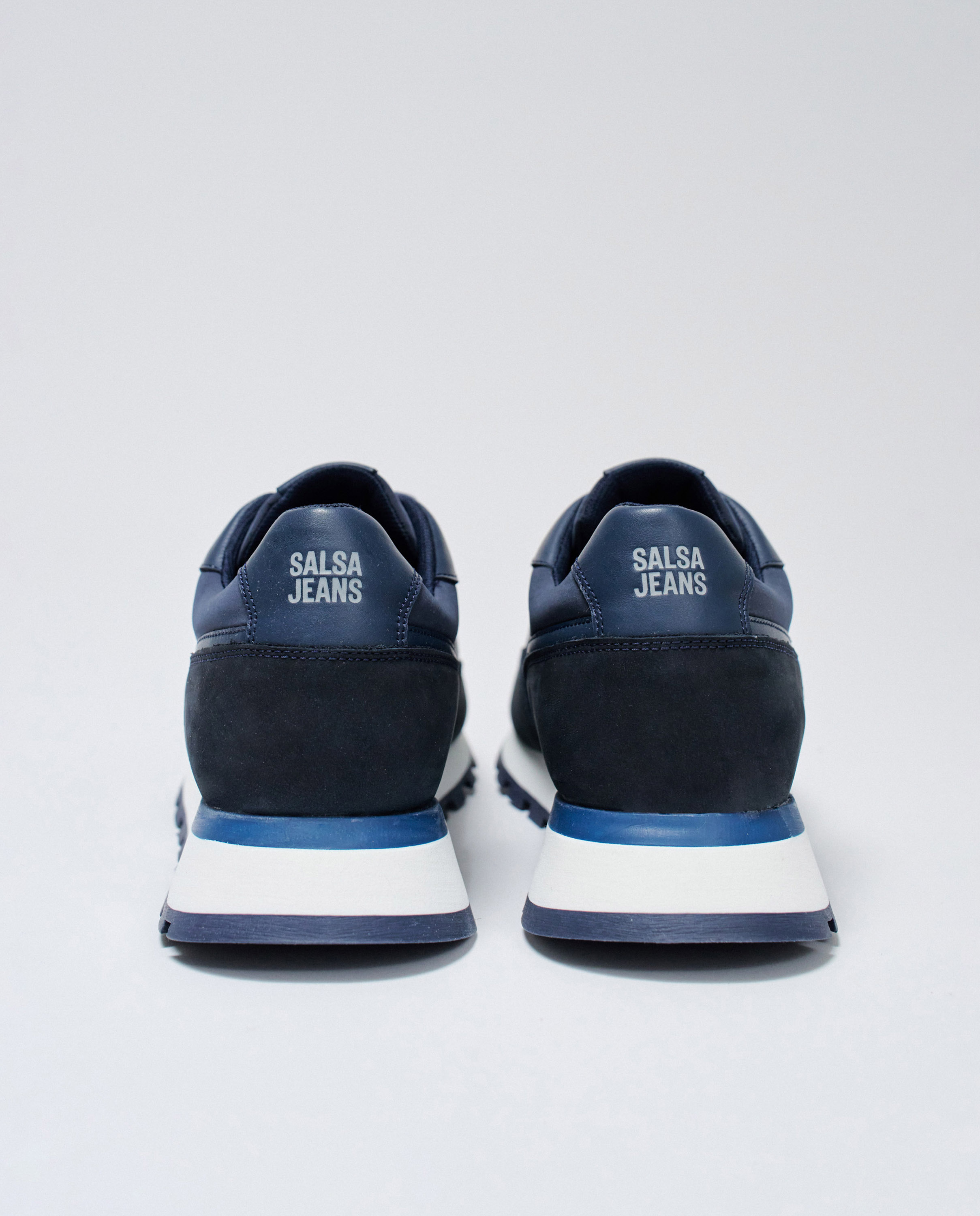 Zapatillas de hombre de piel - Salsa Jeans - Azul marino Azul marino-4