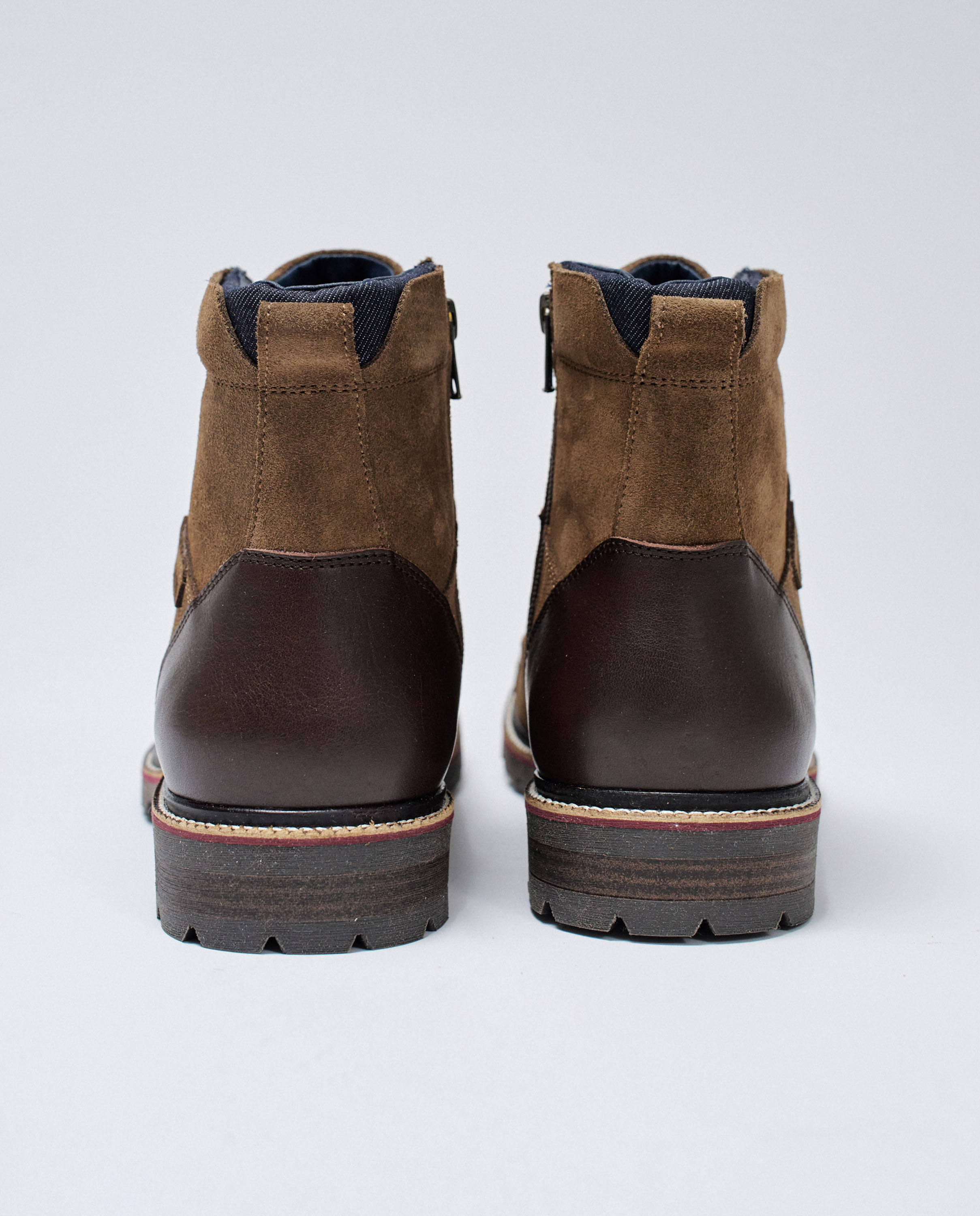 Botas de hombre de piel con cordones - Salsa Jeans - Camel Camel-5