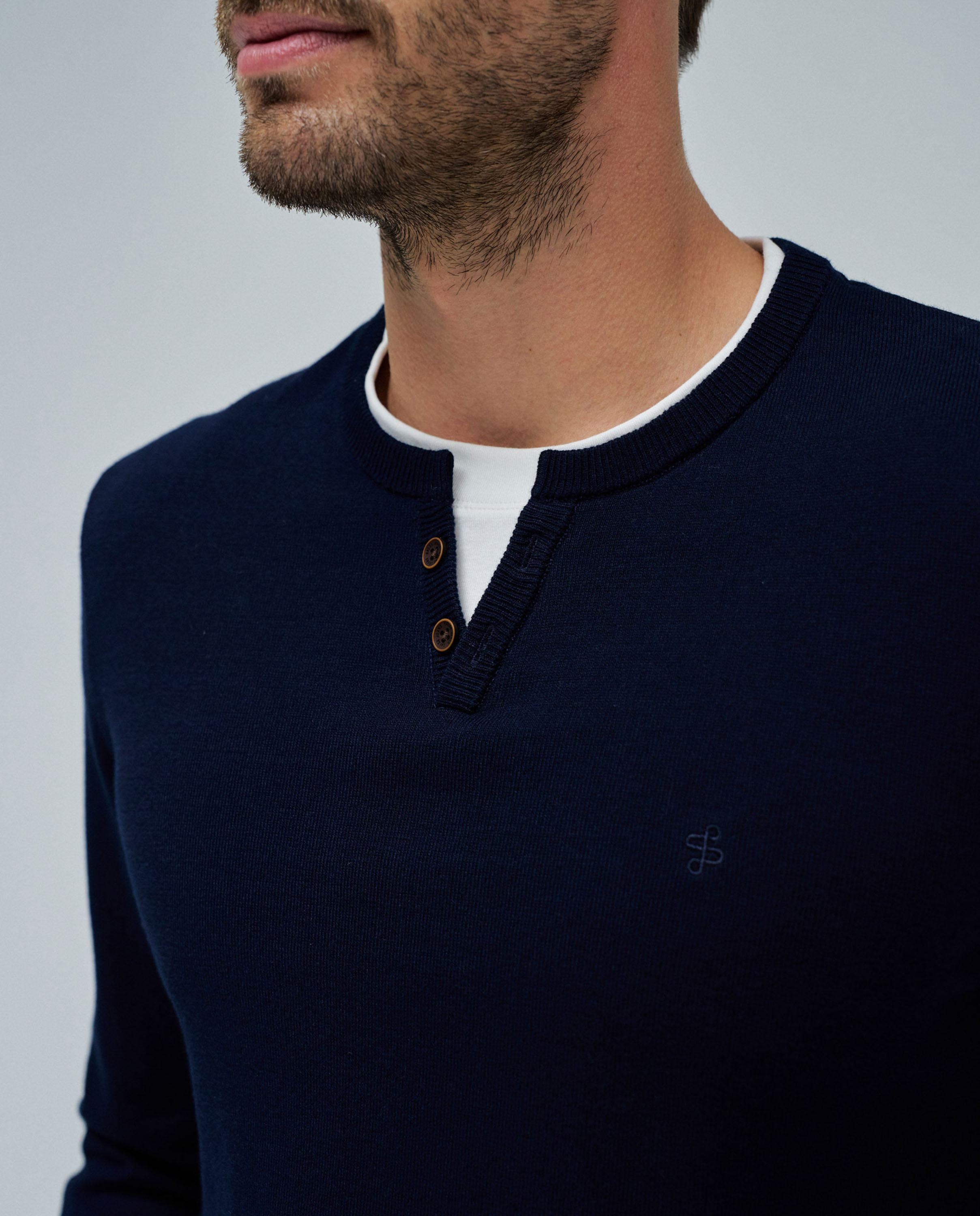 Jersey de punto de hombre - Salsa Jeans - Azul Azul-4
