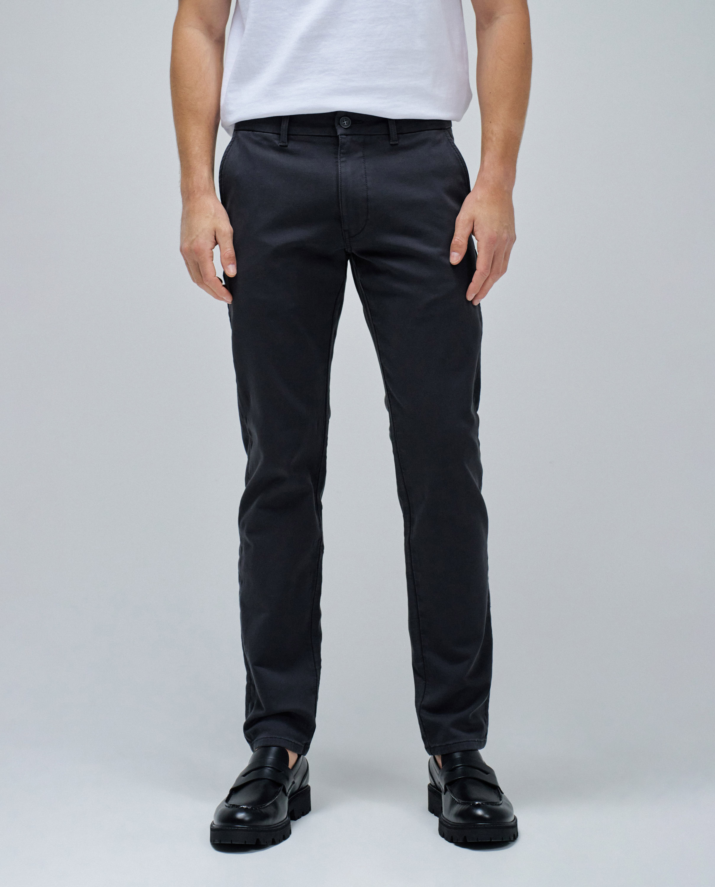Pantalones chino s-activ de hombre - Salsa Jeans - Negro Negro-1