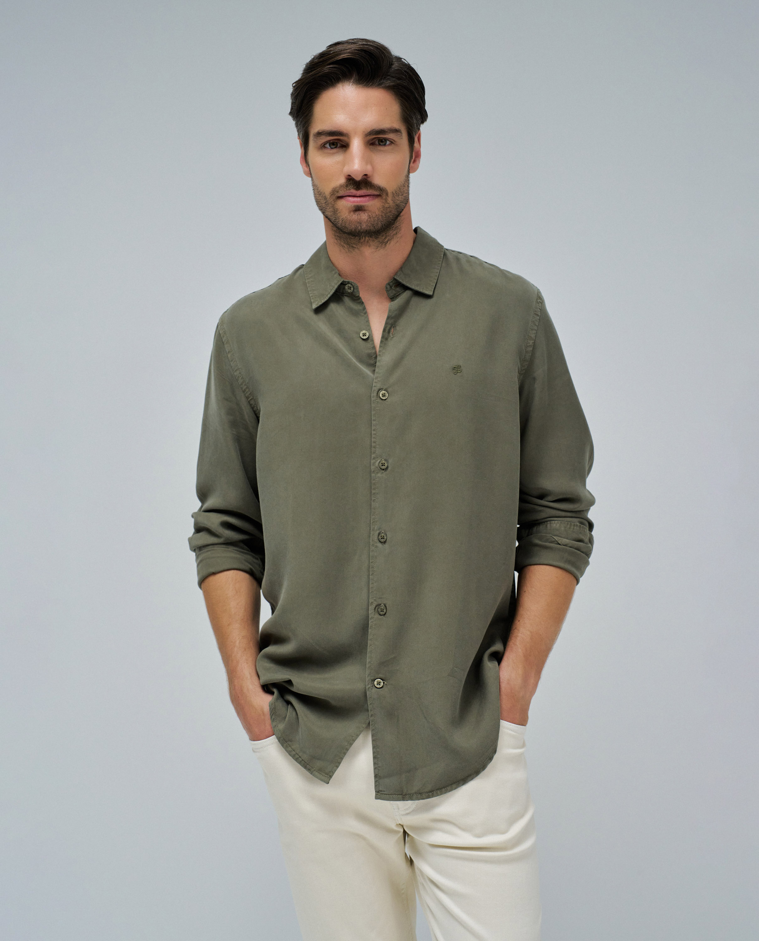 Salsa Jeans - Camisa de hombre en denim ligero.