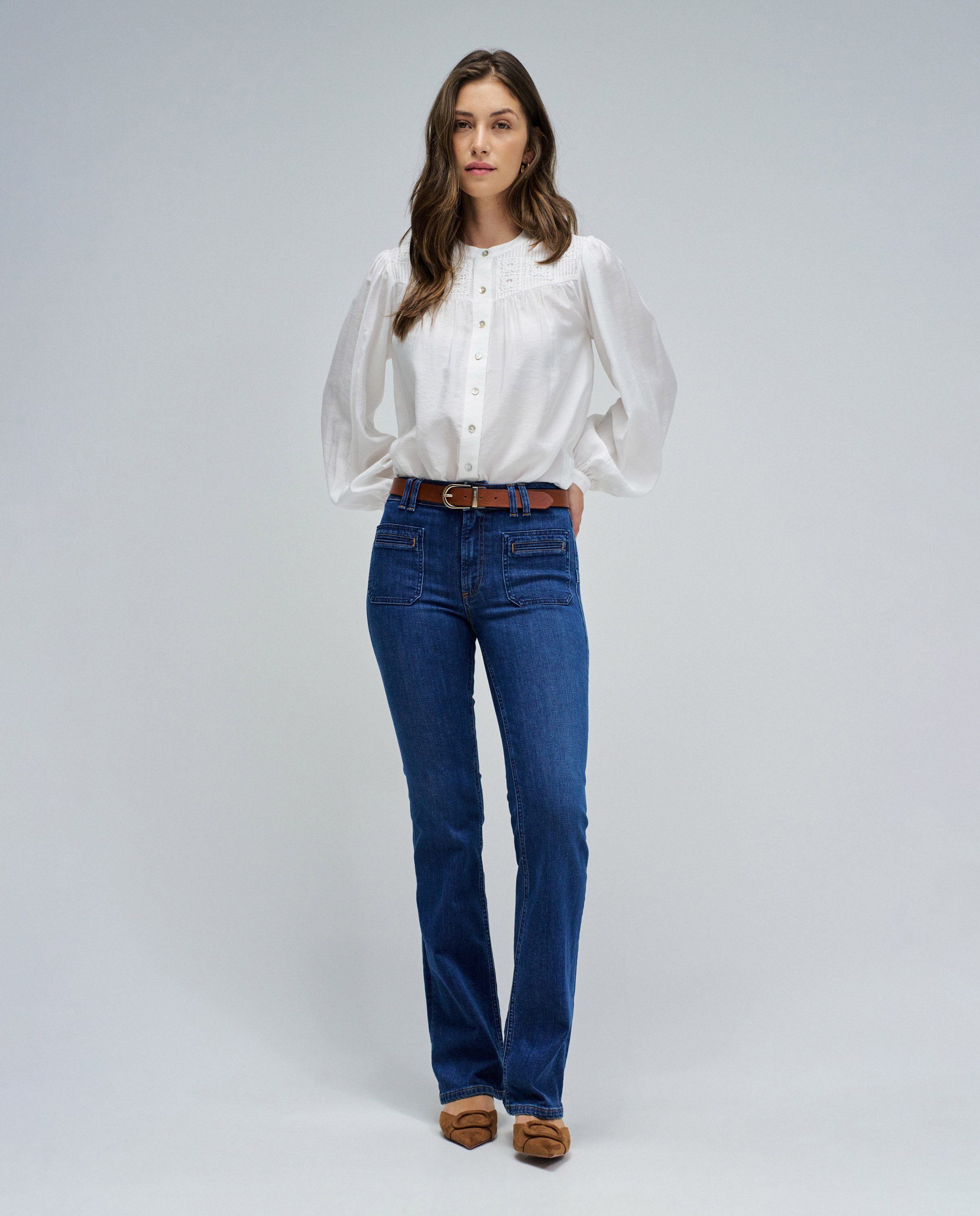 Vaqueros de mujer destiny push up bootcut - Salsa Jeans - Azul Azul-1