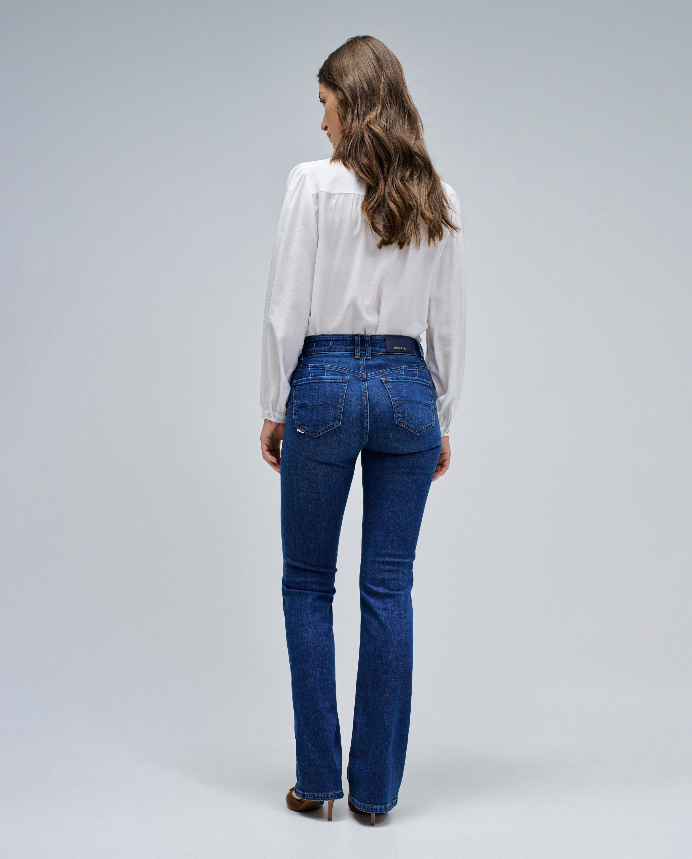 Vaqueros de mujer destiny push up bootcut - Salsa Jeans - Azul Azul-3
