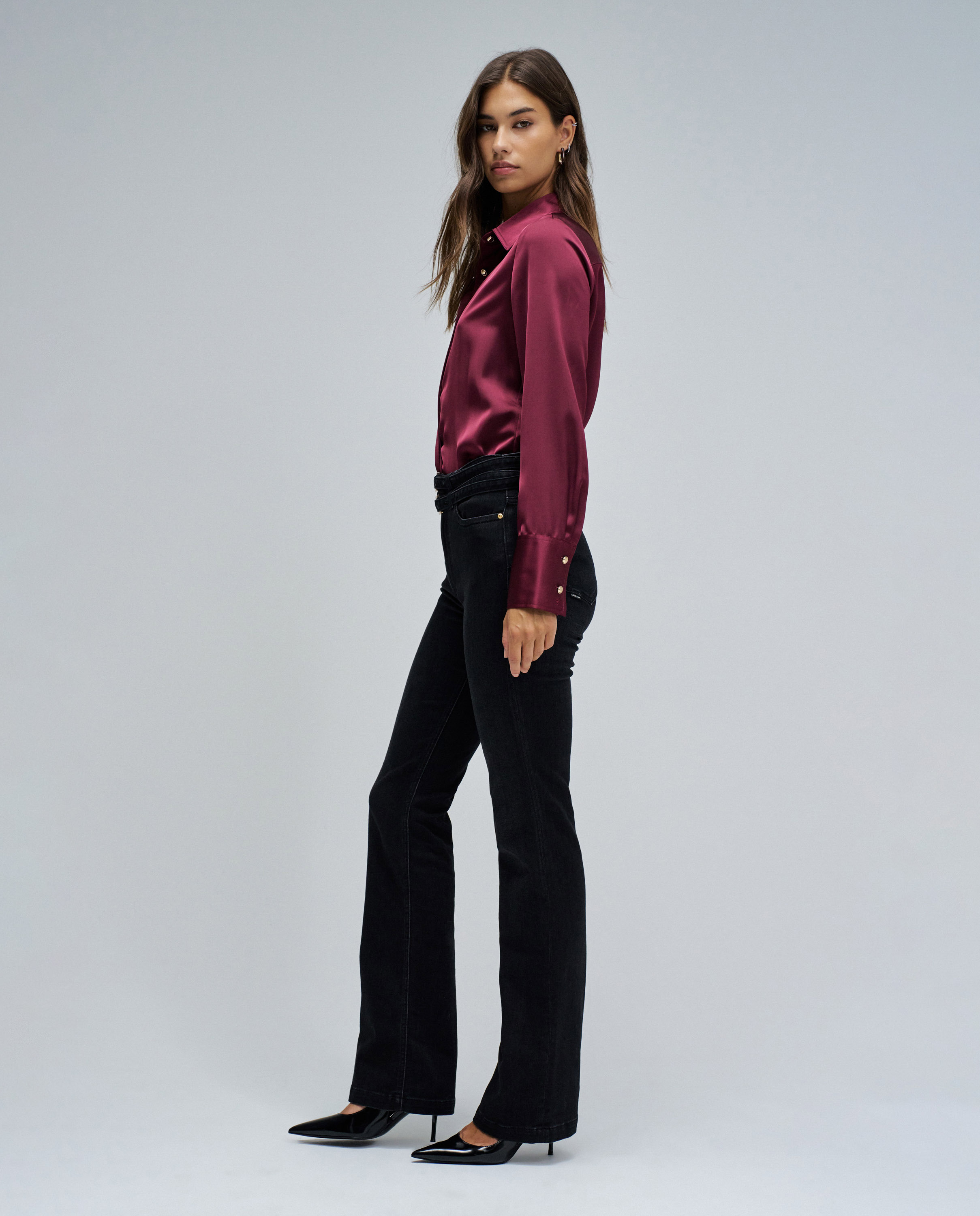 Vaqueros de mujer destiny push up bootcut - Salsa Jeans - Negro Negro-2
