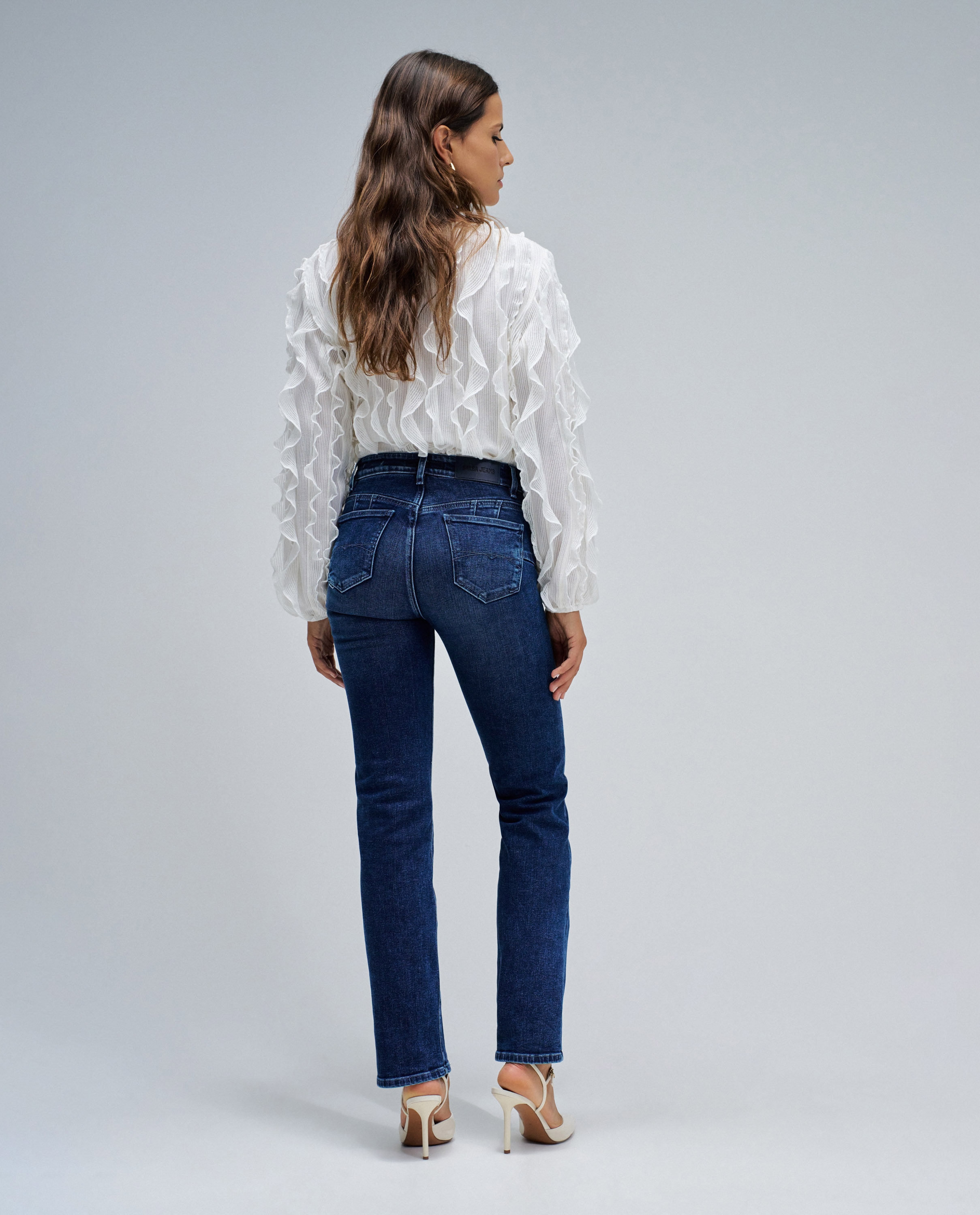 Vaqueros de mujer destiny push up straight - Salsa Jeans - Azul Azul-3