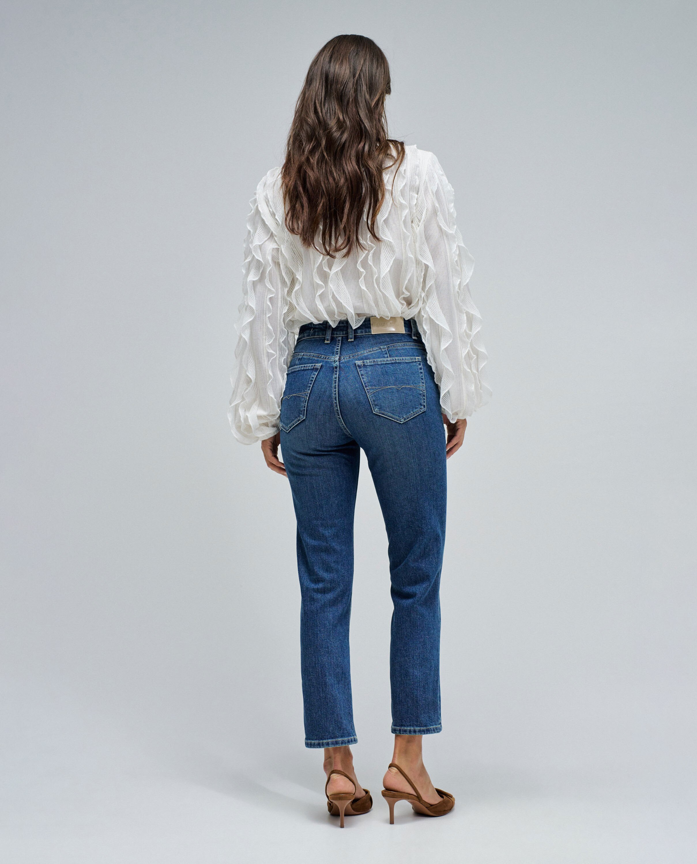 Vaqueros de mujer true cropped slim - Salsa Jeans - Azul Azul-3