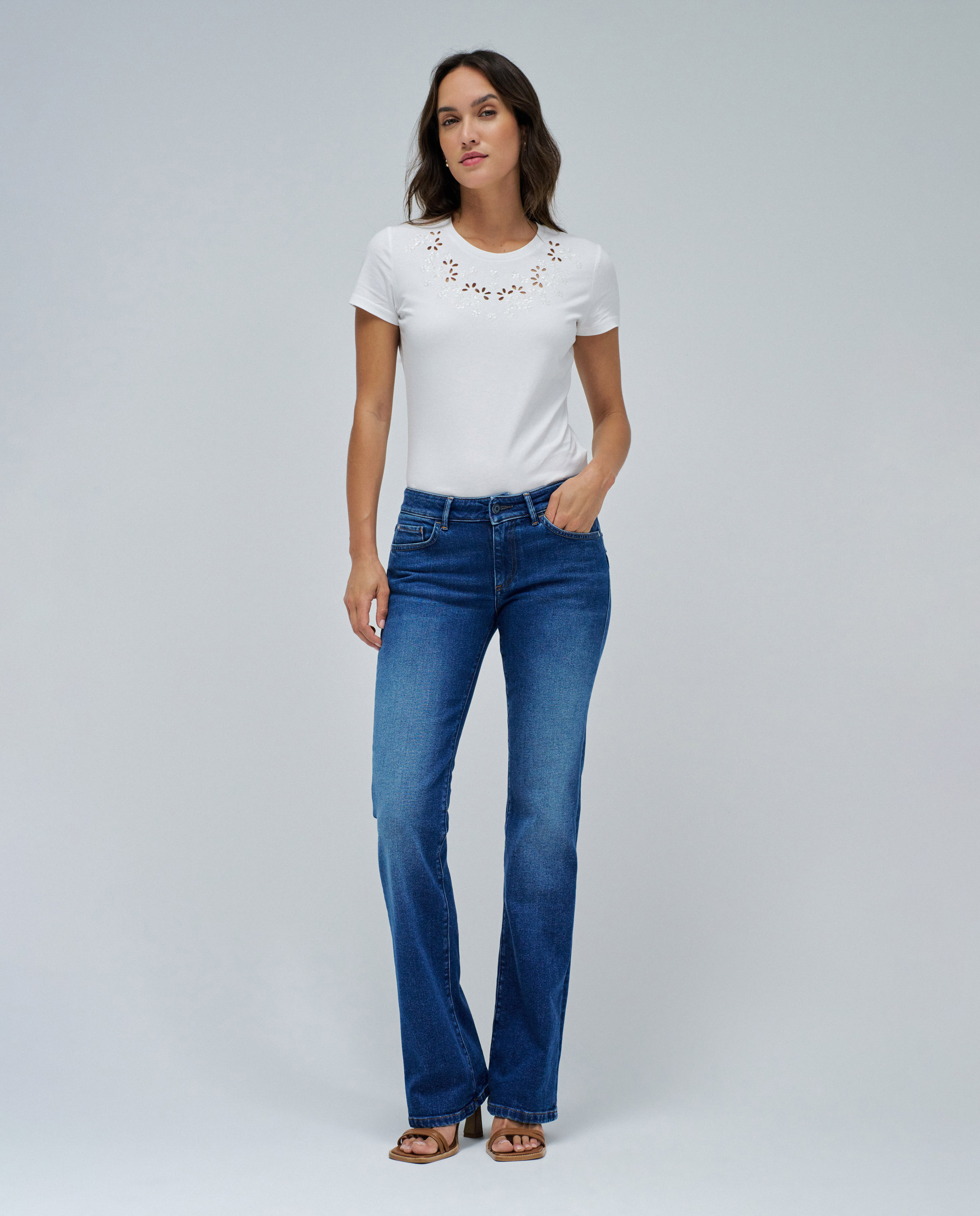 Vaqueros wonder push up bootcut de mujer - Salsa Jeans - Azul Azul-1