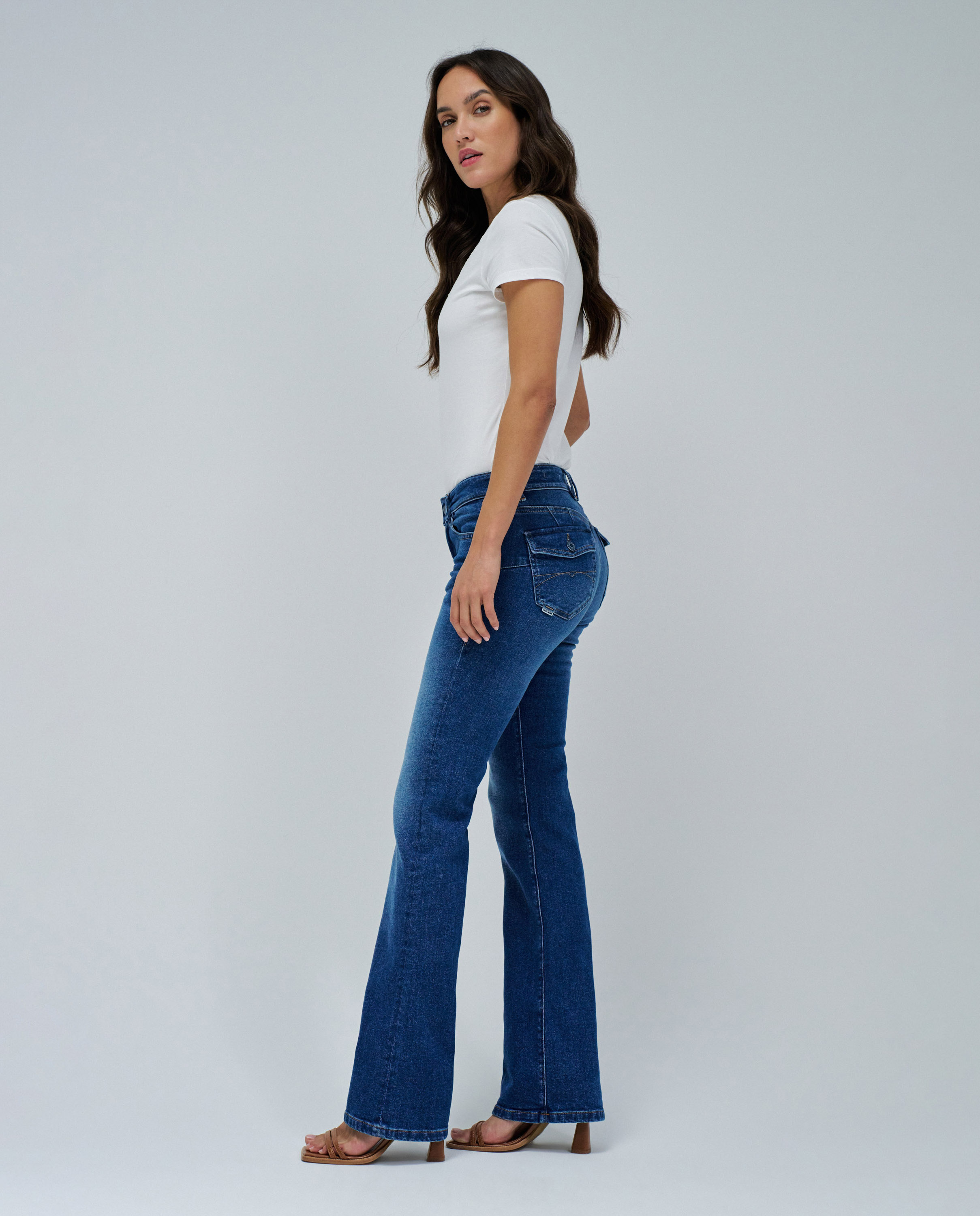 Vaqueros wonder push up bootcut de mujer - Salsa Jeans - Azul Azul-2