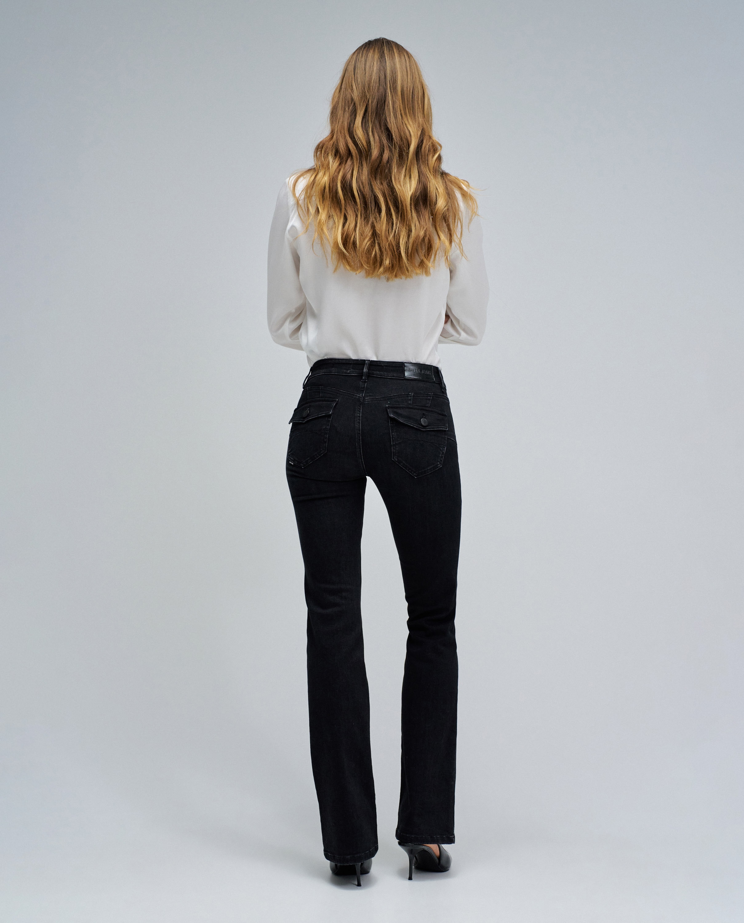 Vaqueros de mujer wonder push up bootcut - Salsa Jeans - Negro Negro-3